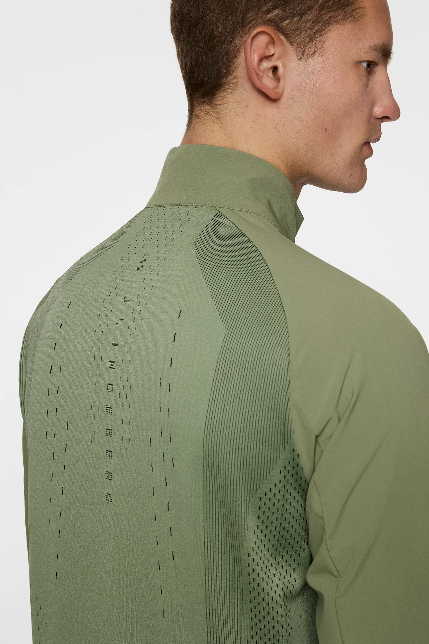 Tech Hybrid Softshell Jacket / Oil Green - Image 6