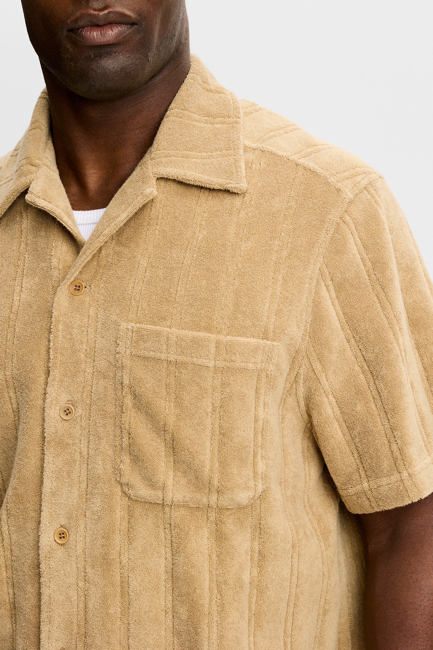 Ted Stripe Terry Shirt / Kelp - Image 5