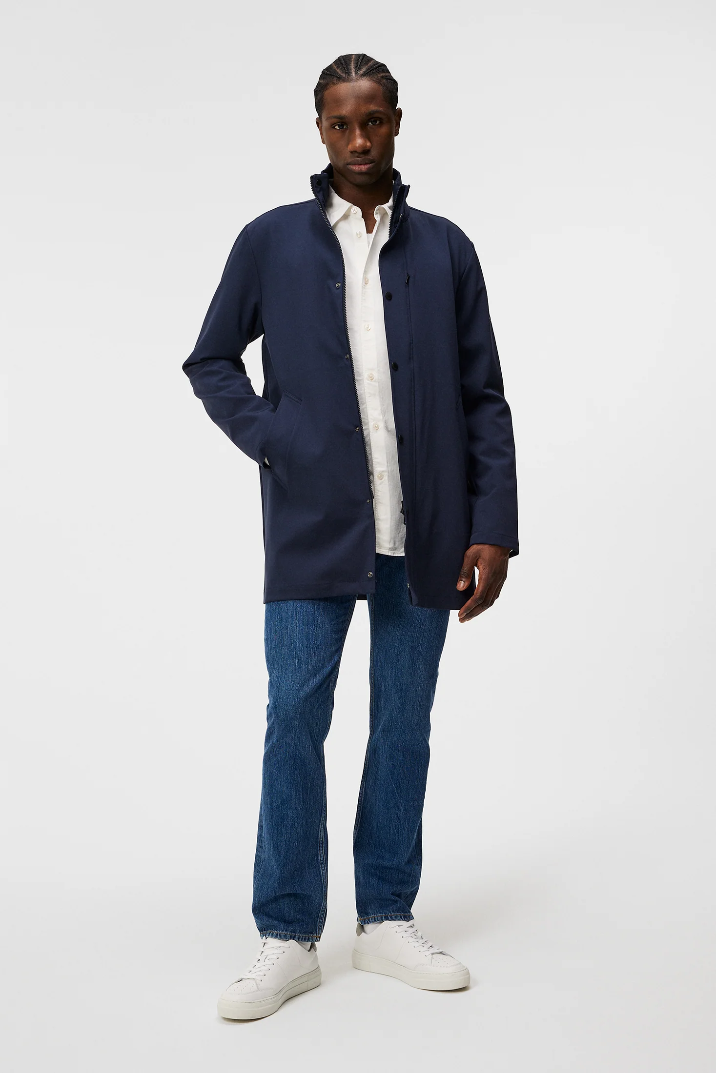 Tepley midlength jacket / JL Navy - Image 4