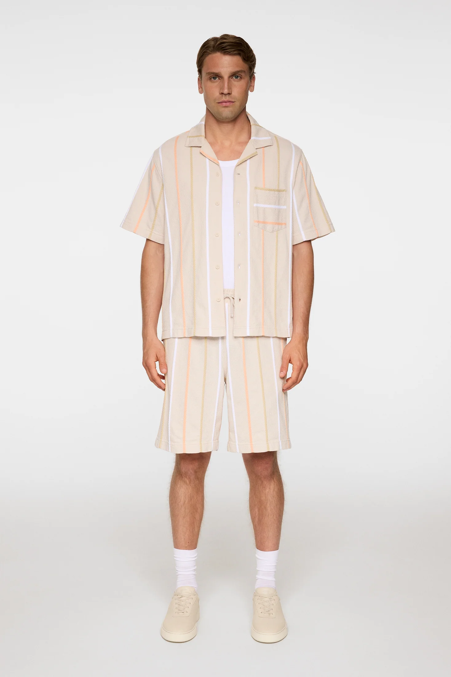 Theron Stripe Resort Shirt / Moonbeam - Image 4
