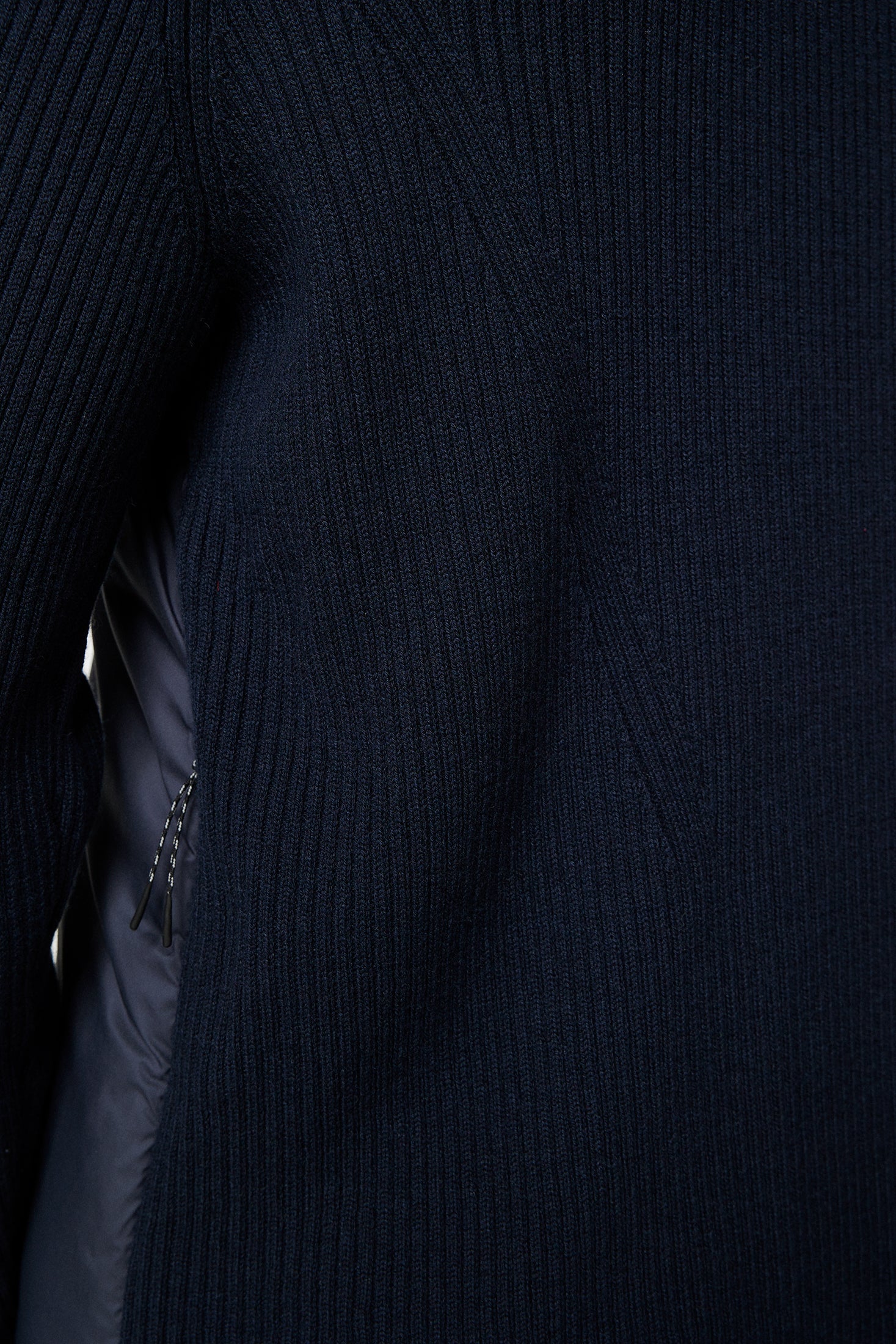 Thierry Hybrid Knit Hoodie / JL Navy - Image 6