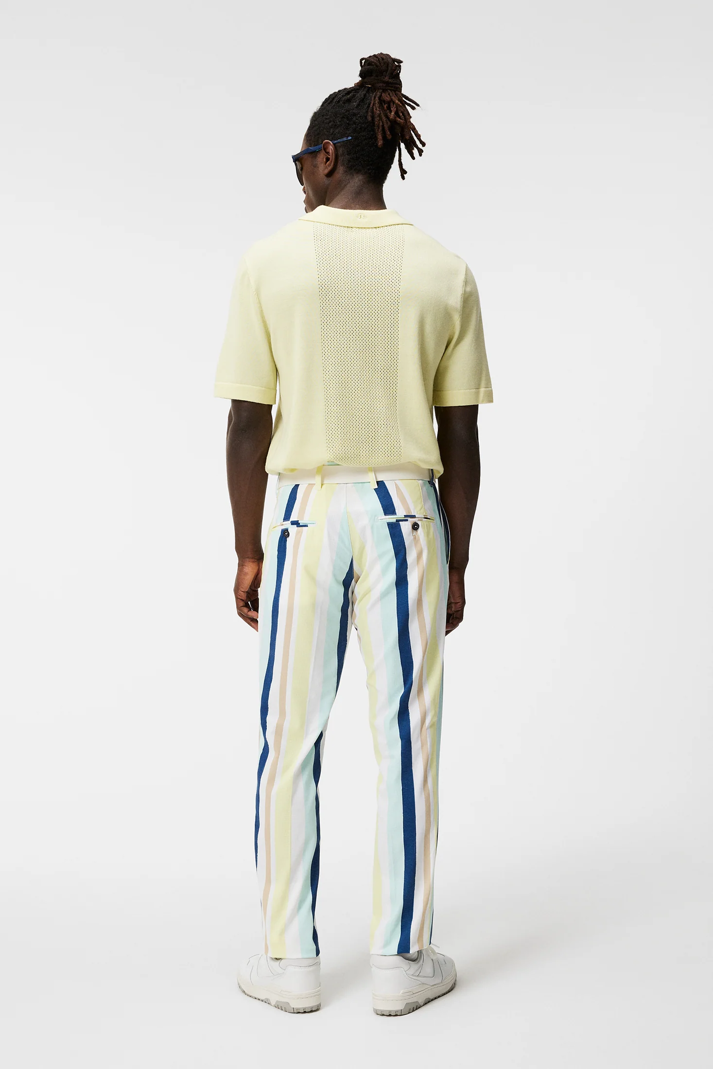 Tim Print Pant / Painted Stripe Wax Yellow - Image 3