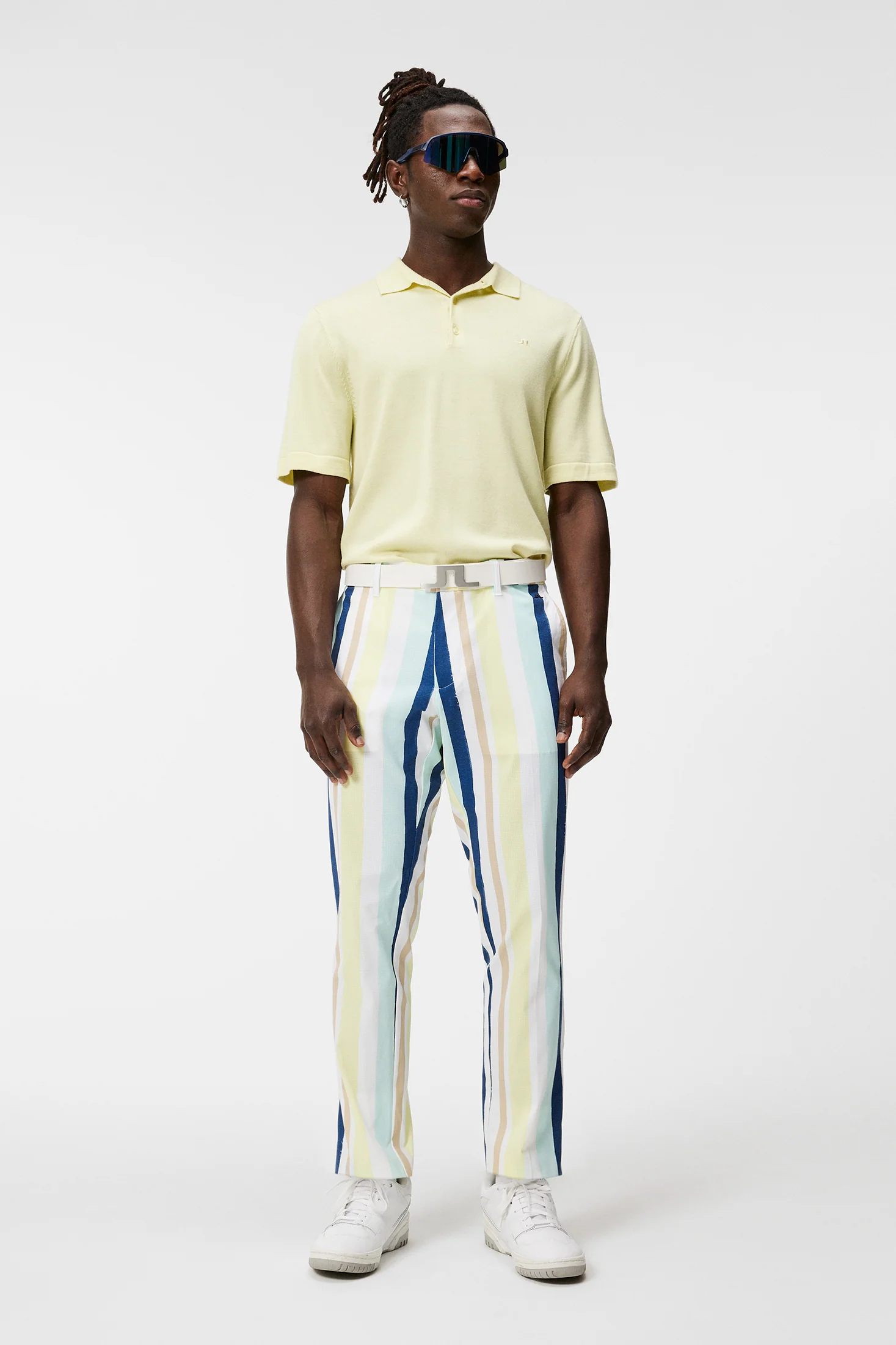 Tim Print Pant / Painted Stripe Wax Yellow - Image 4