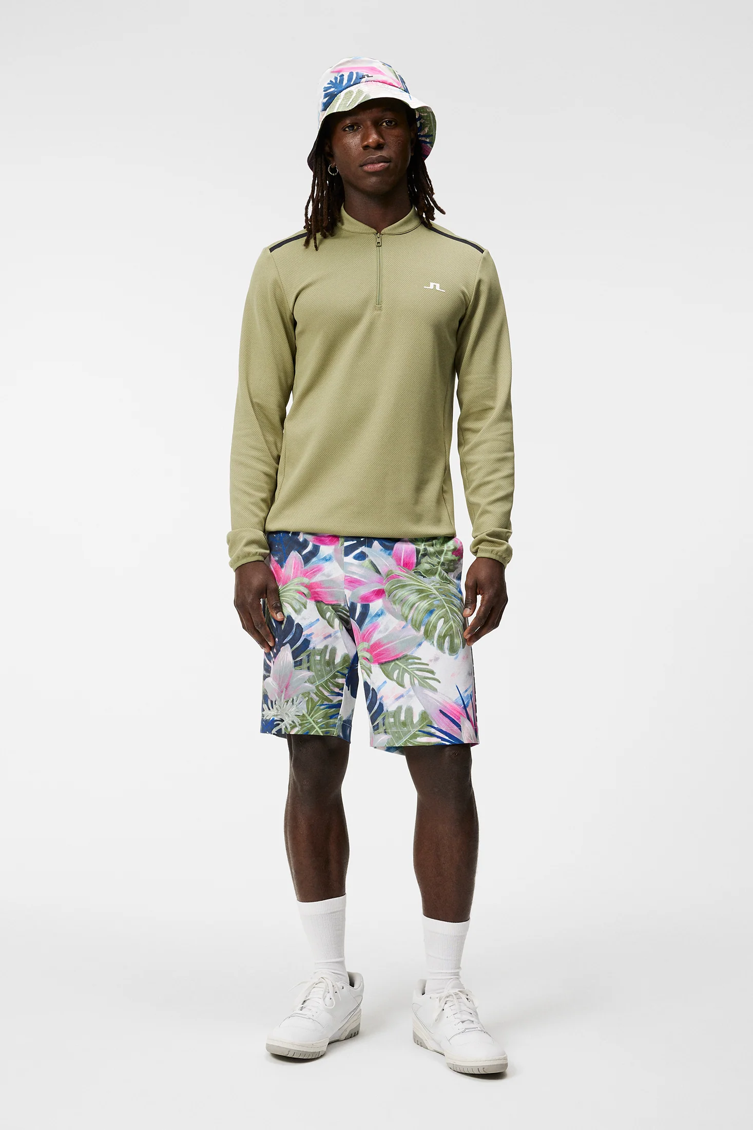 Tim Print Shorts / Calypso Oil Green - Image 4