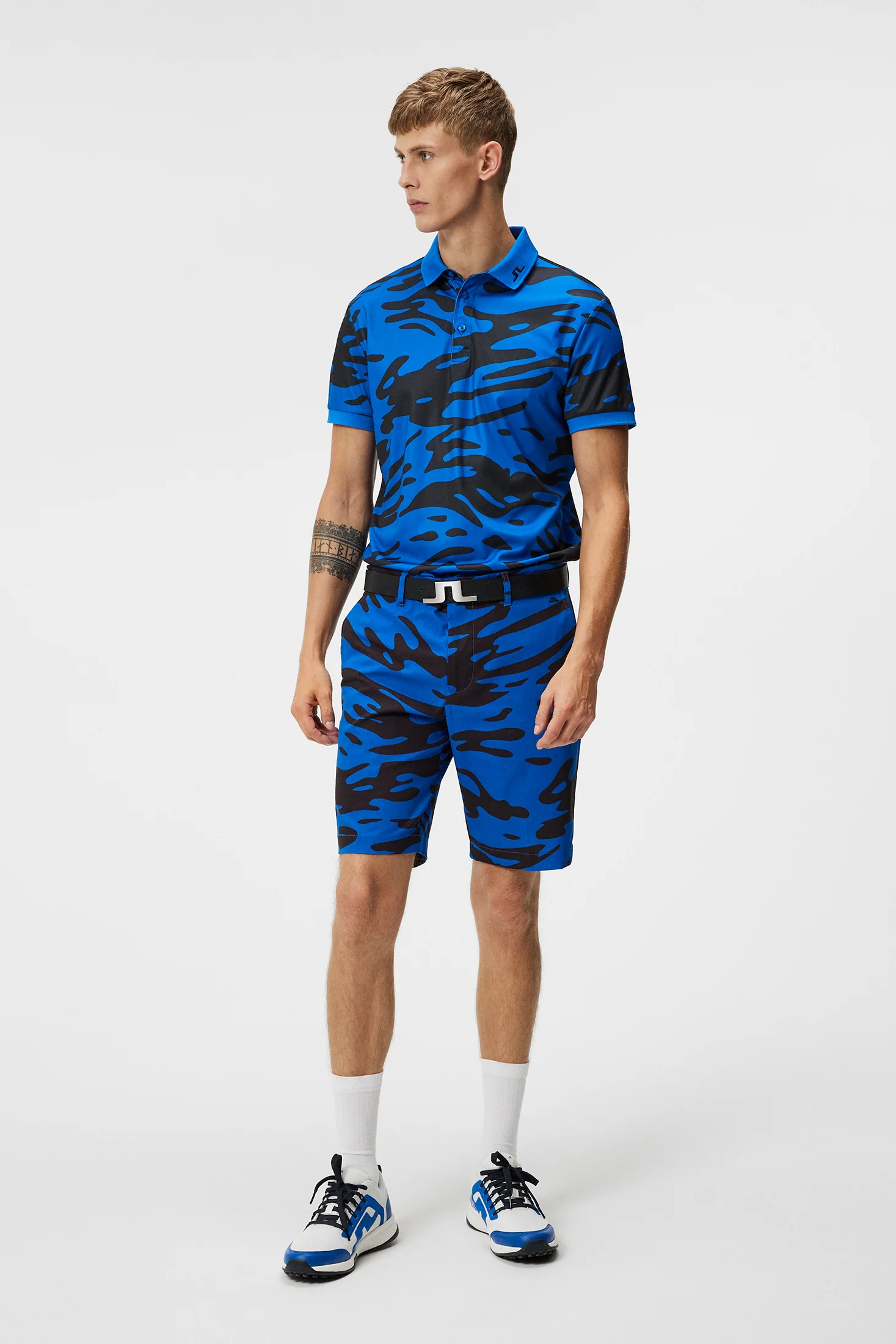 Tim Print Shorts / Neptune Nautical Blue - Image 4