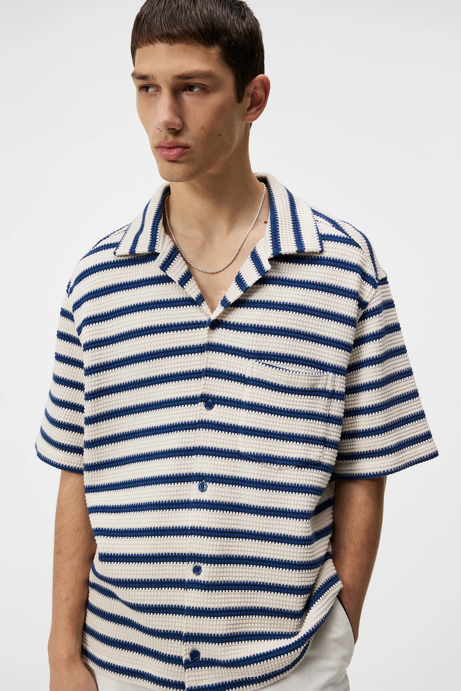 Tiro Resort Stripe Shirt / Estate Blue - Image 5