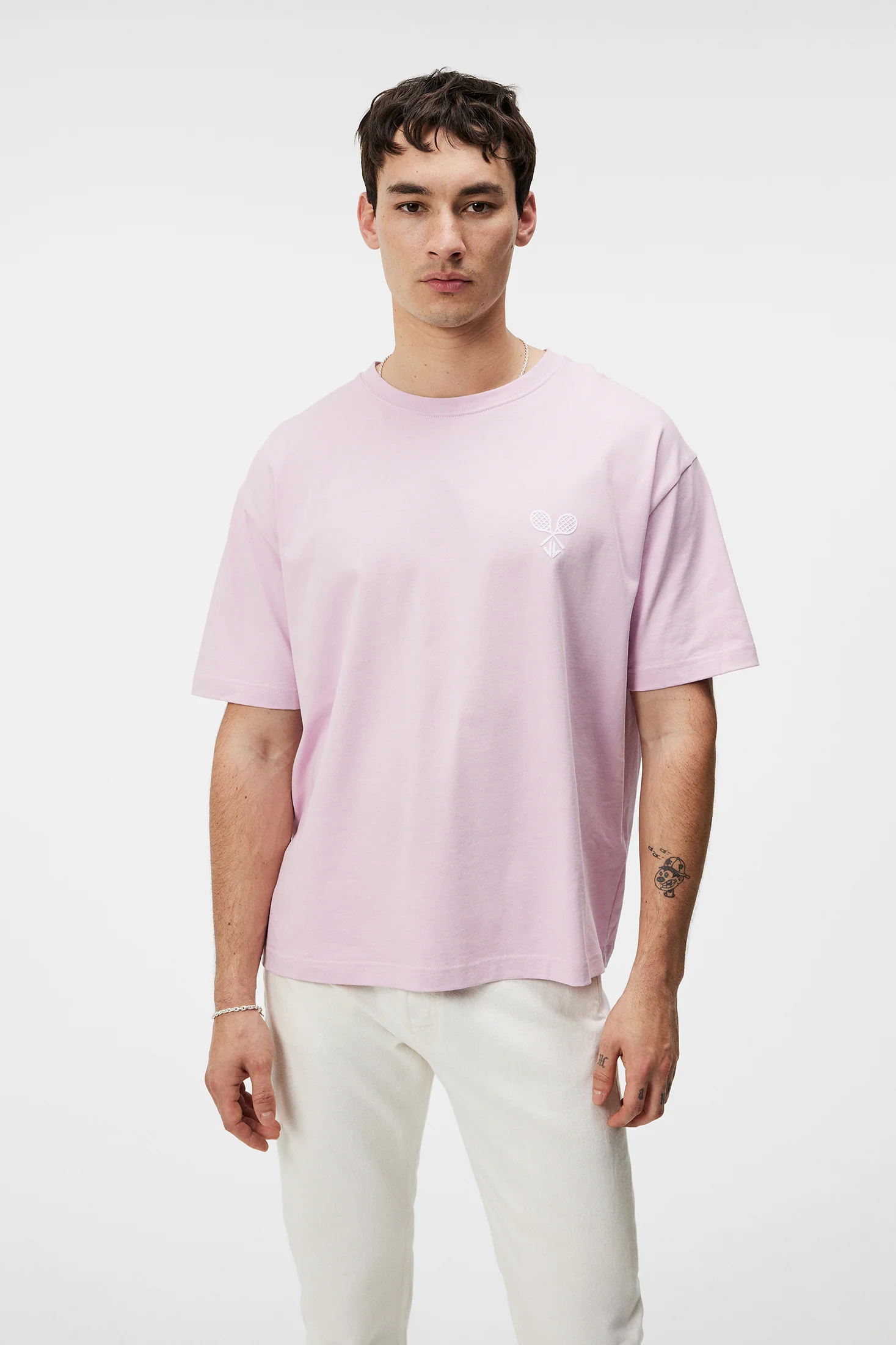 Tjorn Boxy Printed T-shirt / Pink Lavender - Image 3