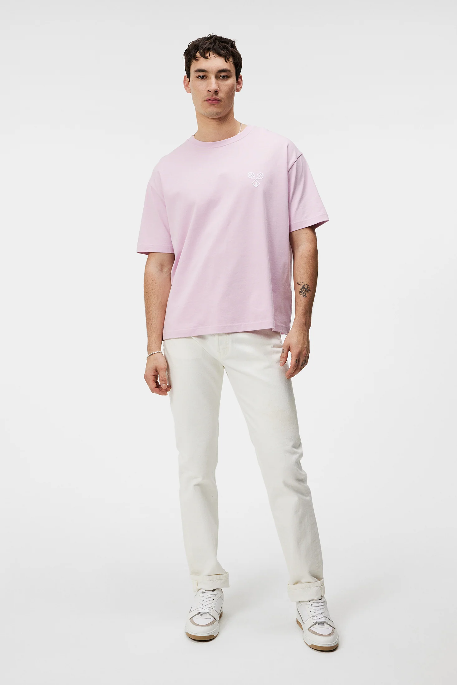 Tjorn Boxy Printed T-shirt / Pink Lavender - Image 5