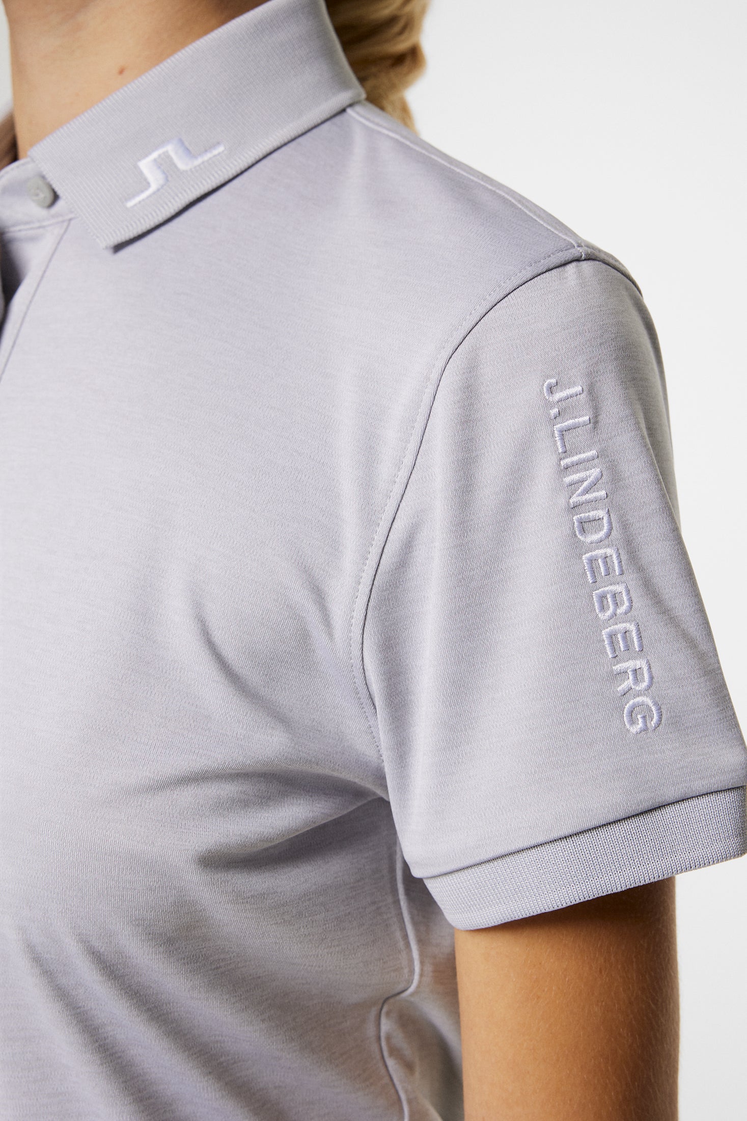 Tour Tech Polo / Light Grey Melange - Image 6