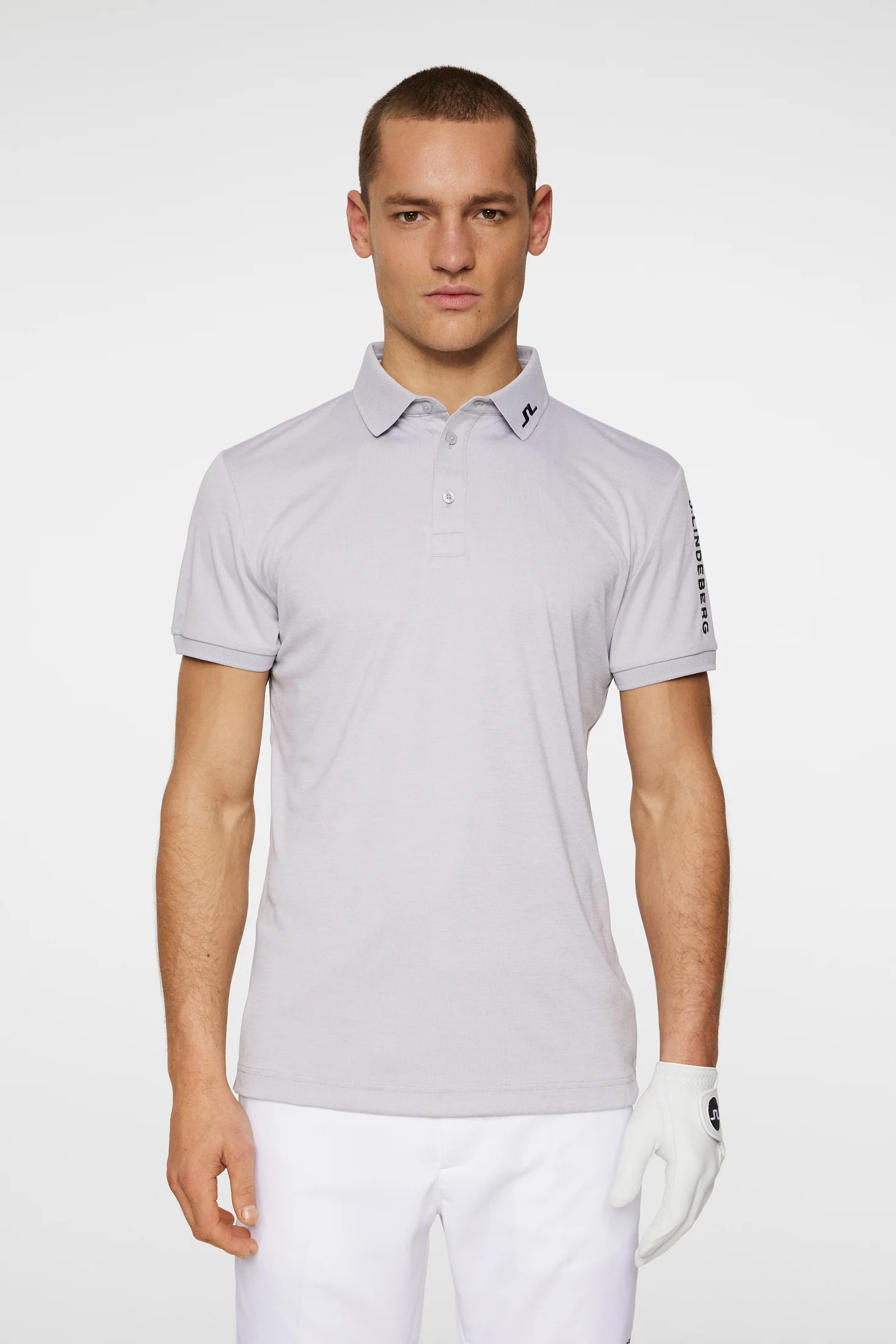 Tour Tech Polo / Light Grey Melange - Image 2