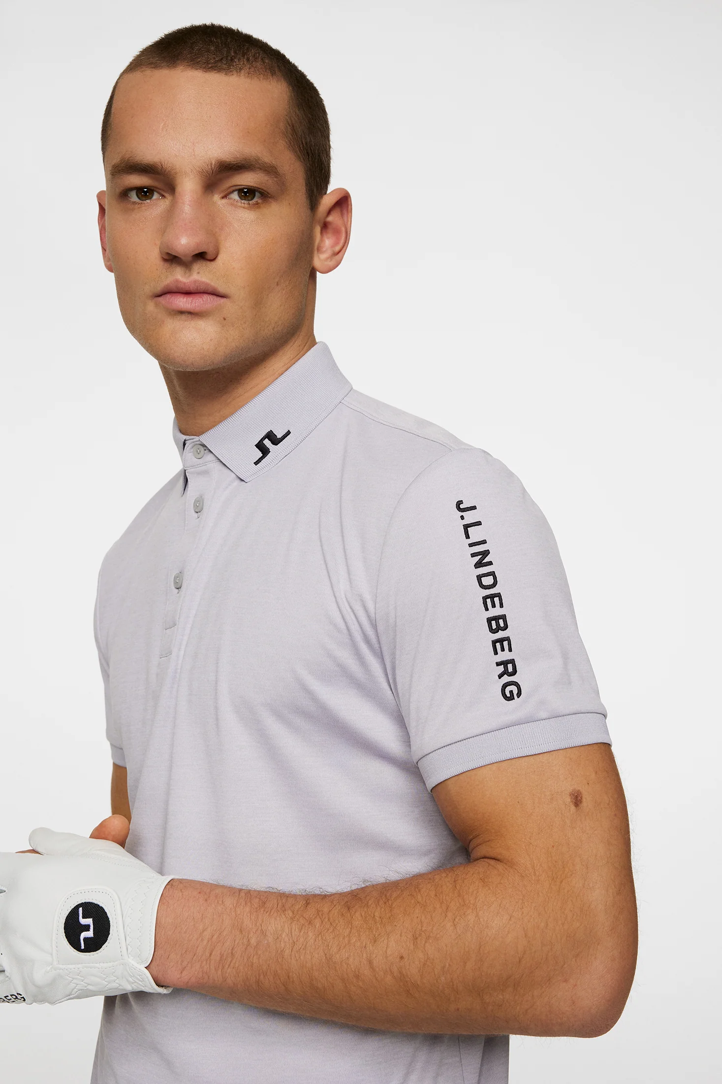 Tour Tech Polo / Light Grey Melange - Image 5