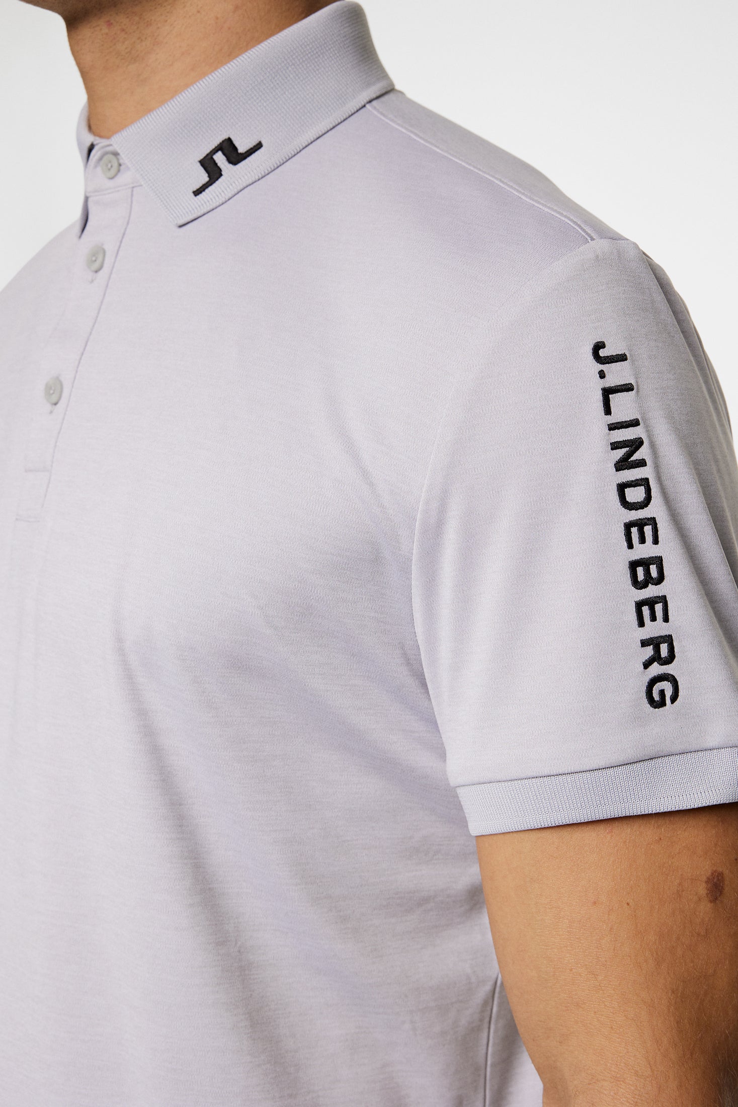 Tour Tech Polo / Light Grey Melange - Image 6