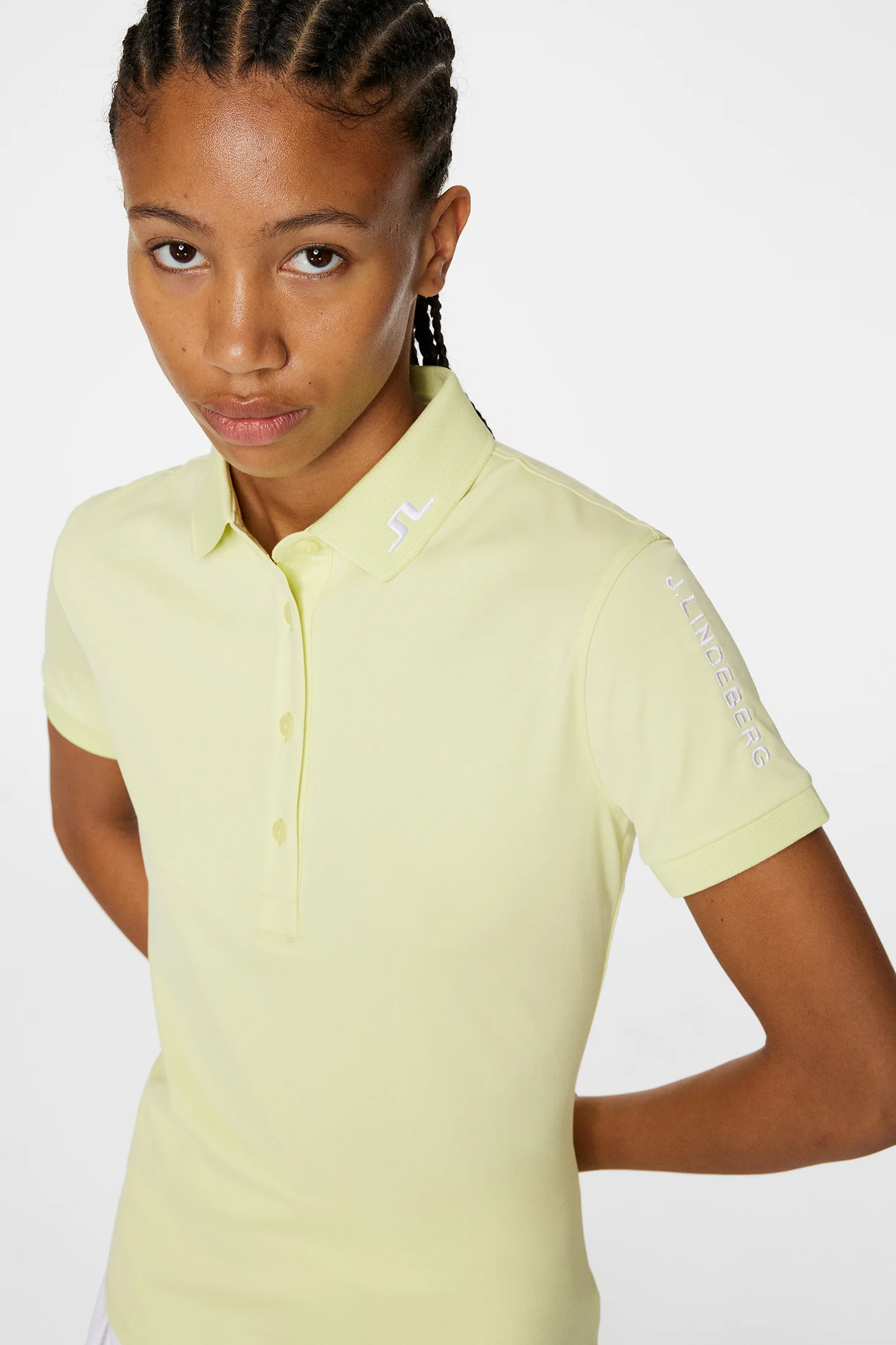 Tour Tech Polo / Pale Lime Yellow - Image 5