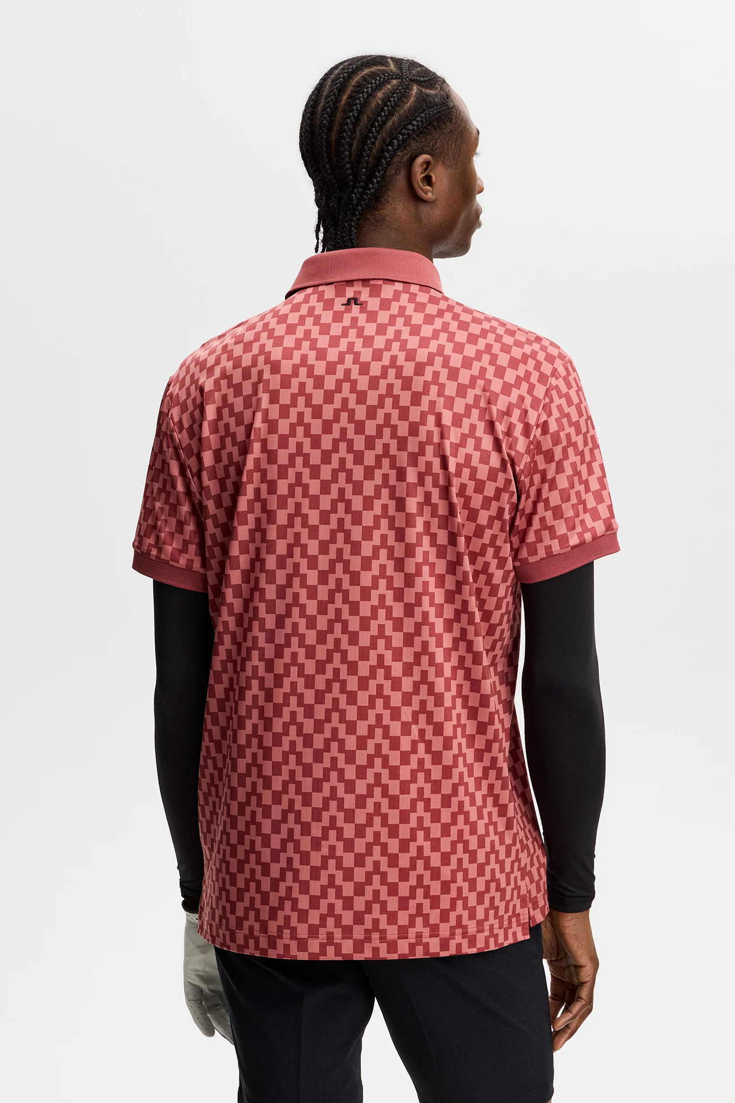 Tour Tech Print Polo / Bridge Stack Apple Butter M - Image 3