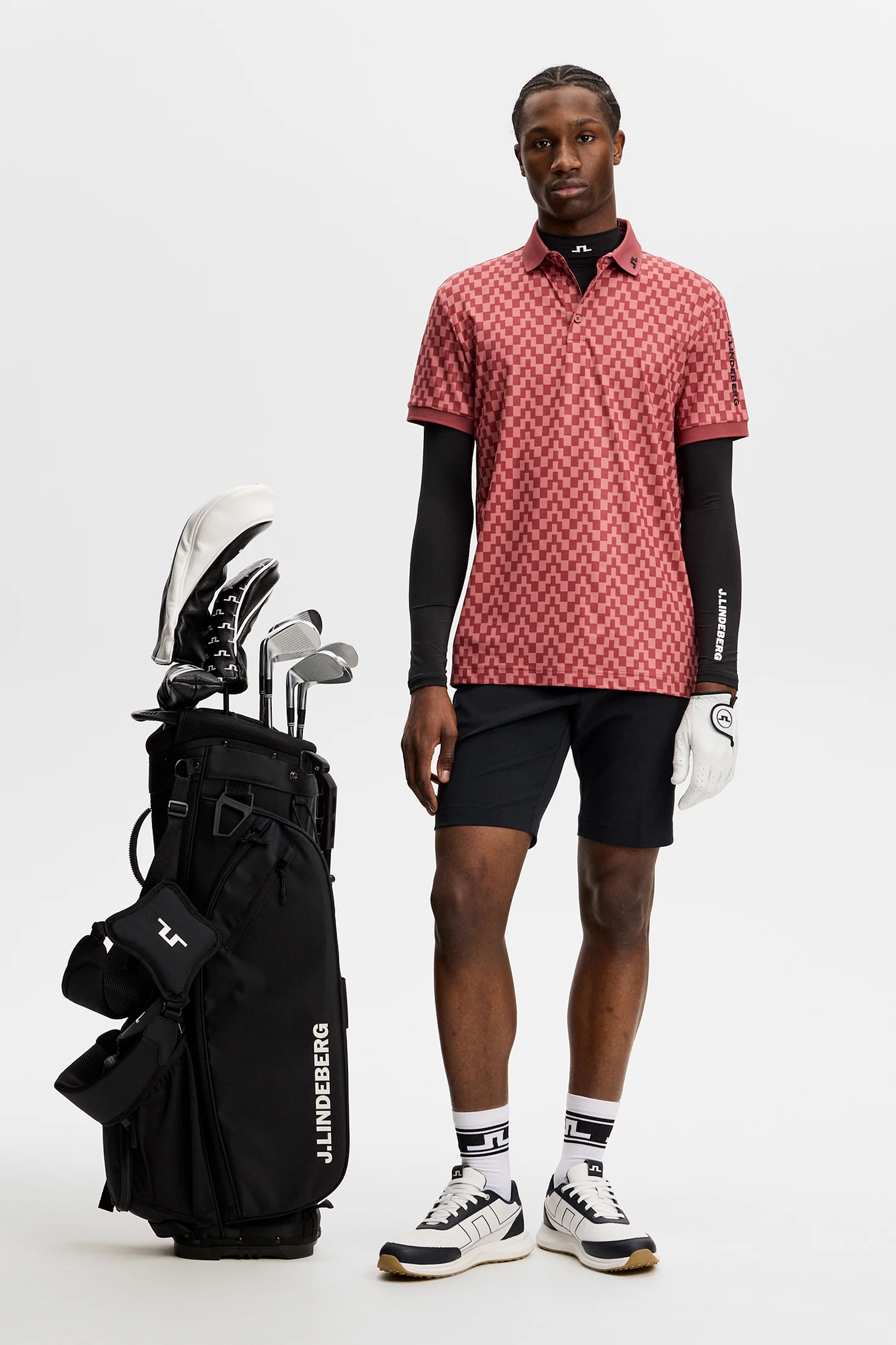 Tour Tech Print Polo / Bridge Stack Apple Butter M - Image 4