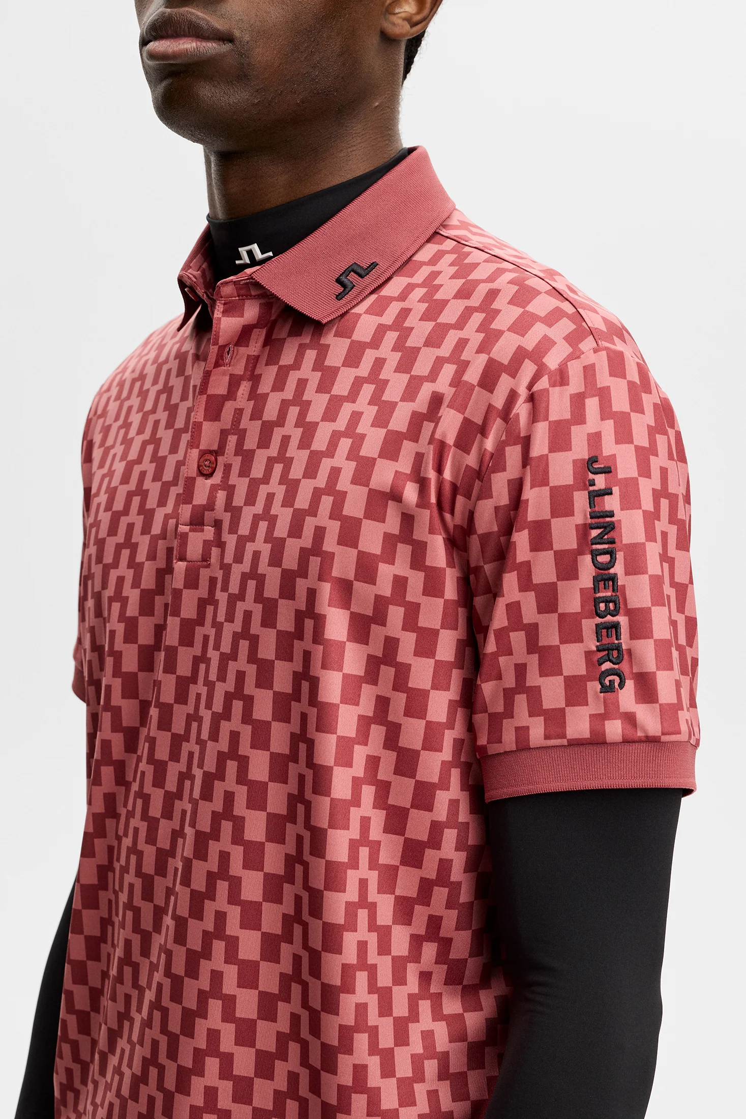 Tour Tech Print Polo / Bridge Stack Apple Butter M - Image 5