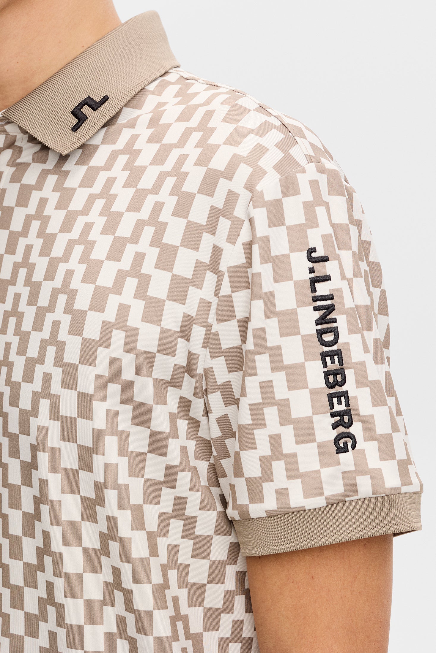 Tour Tech Print Polo / Bridge Stack Brindle M - Image 5