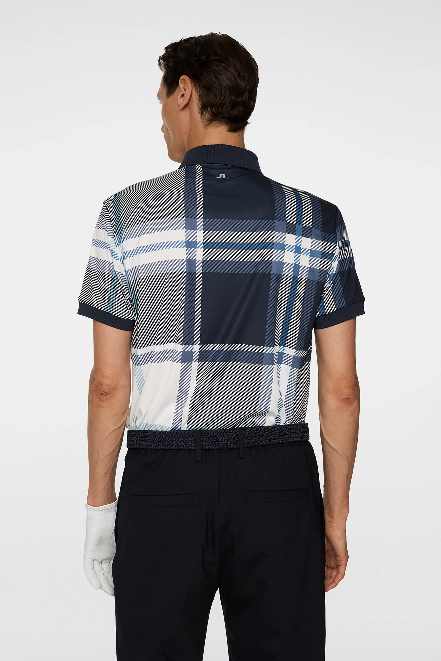 Tour Tech Print Polo DPWT / Tartan Navy - Image 3