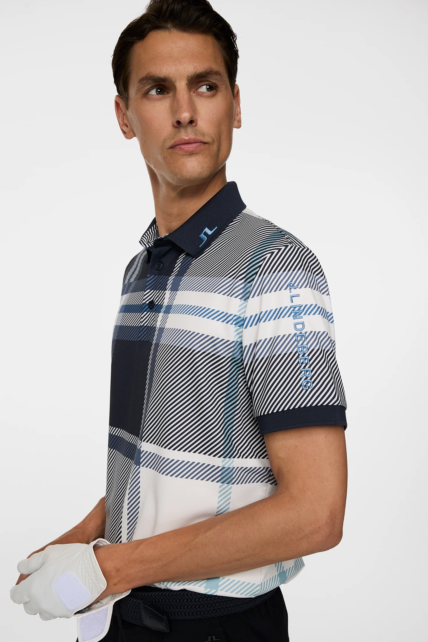 Tour Tech Print Polo DPWT / Tartan Navy - Image 5