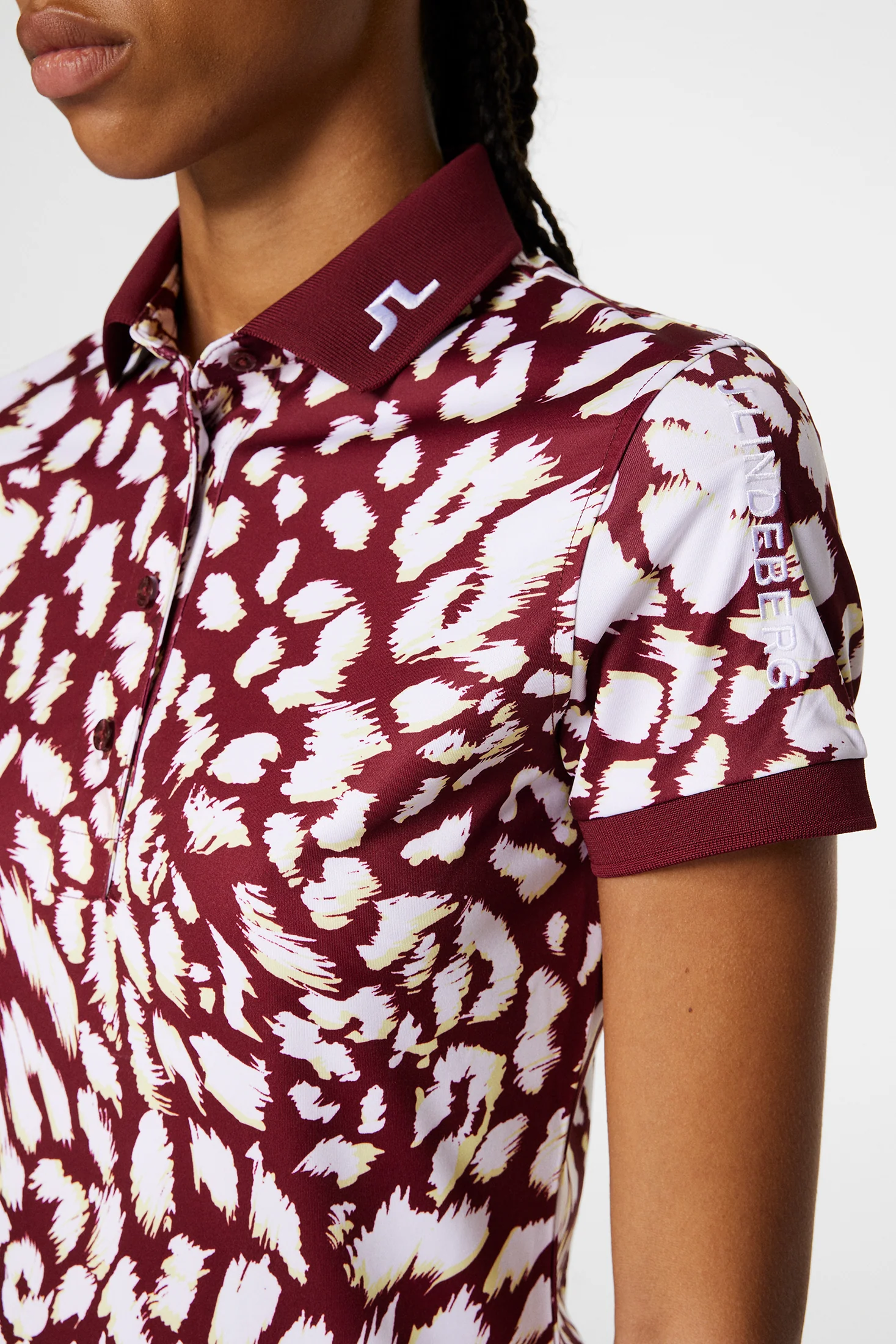Tour Tech Print Polo / Glitch Leo Lime - Image 6