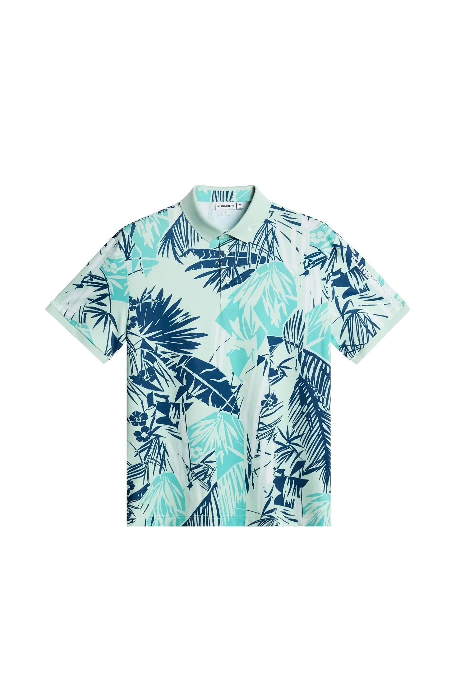 Tour Tech Print Polo / Grove Blue L