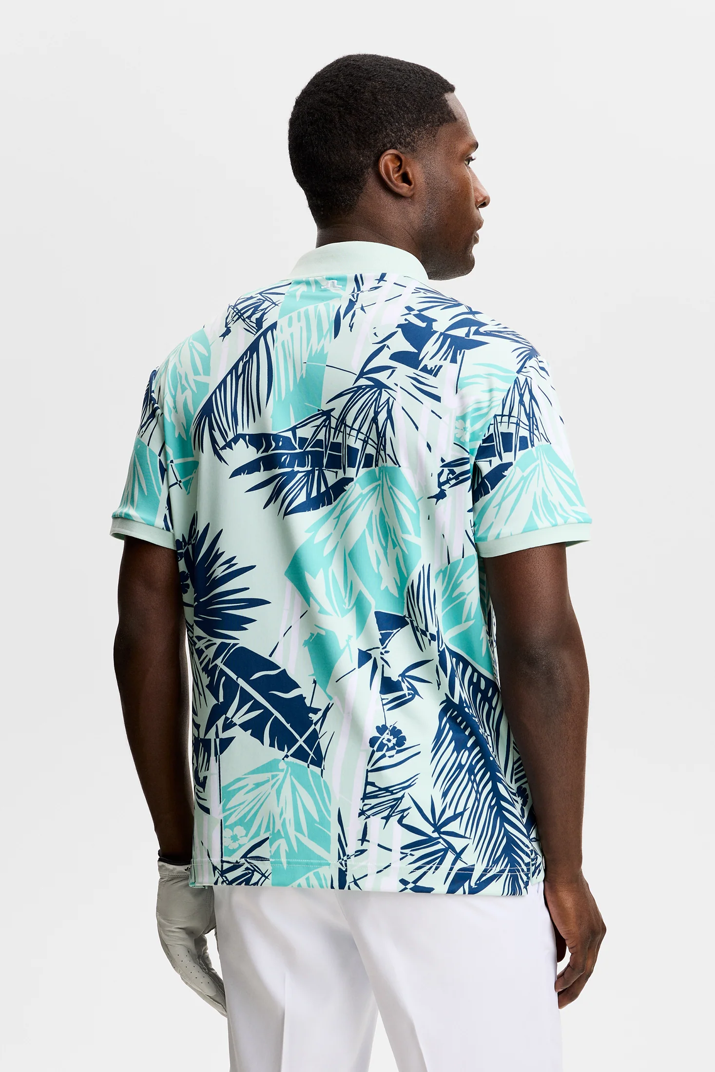 Tour Tech Print Polo / Grove Blue L - Image 3