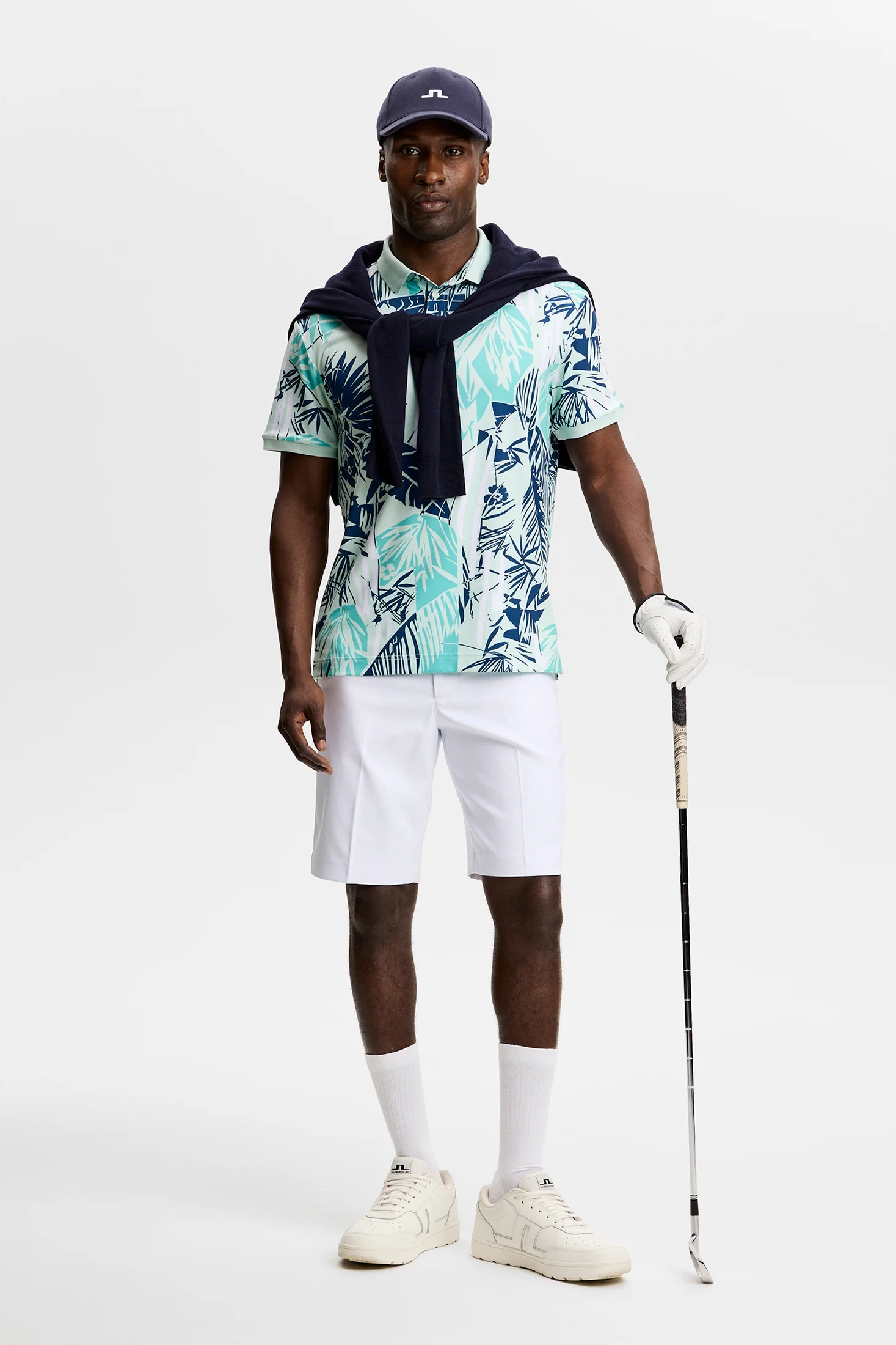 Tour Tech Print Polo / Grove Blue L - Image 4