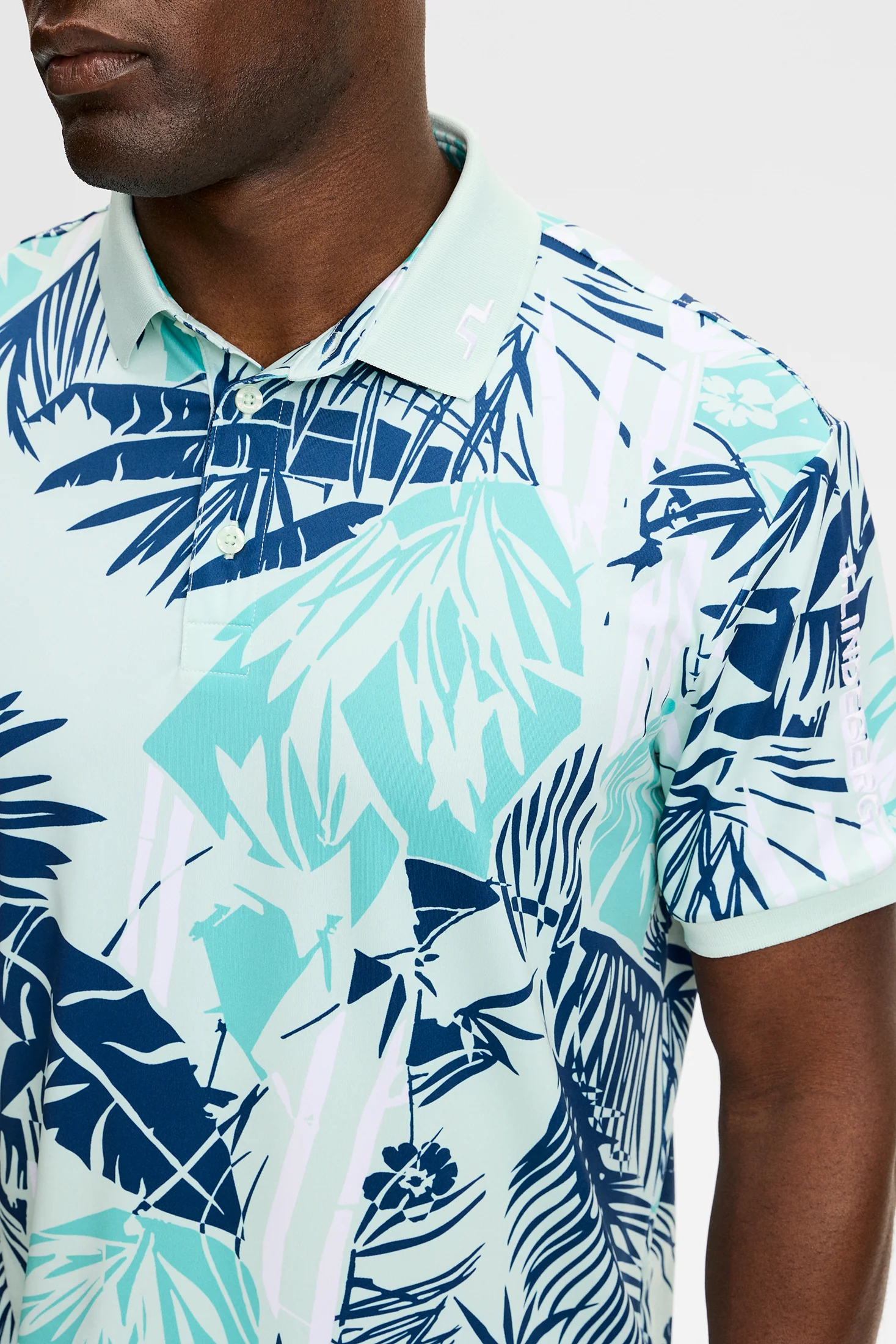 Tour Tech Print Polo / Grove Blue L - Image 5