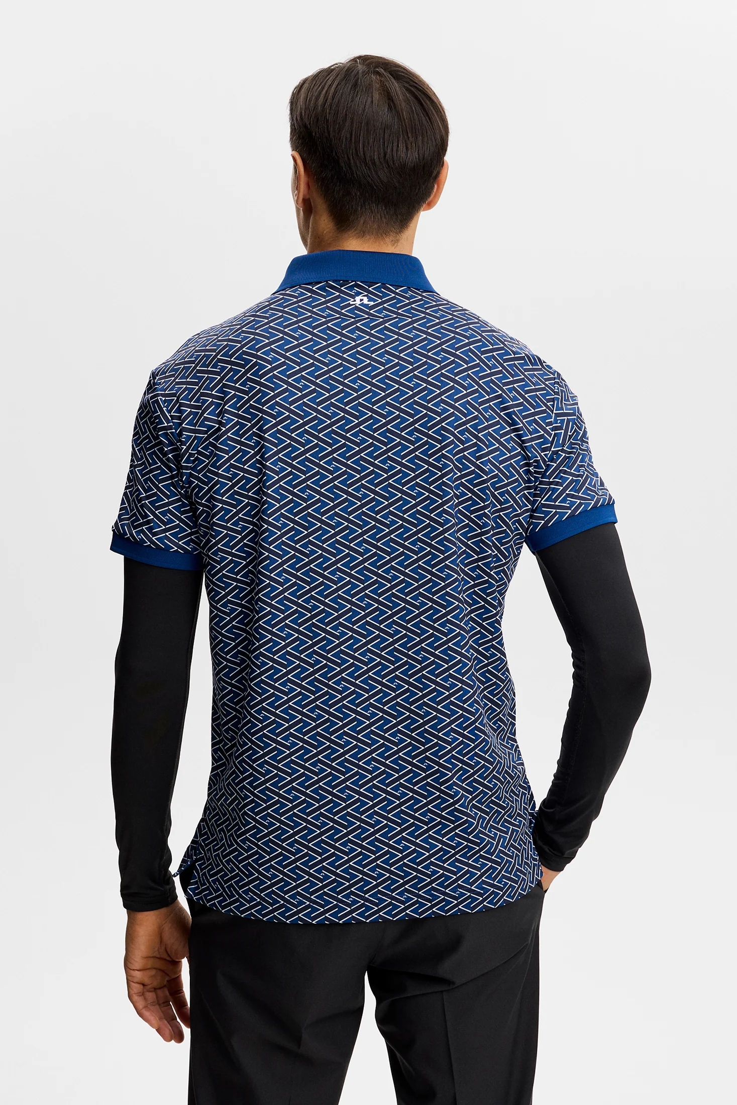 Tour Tech Print Polo / Ladder Estate Navy S - Image 3