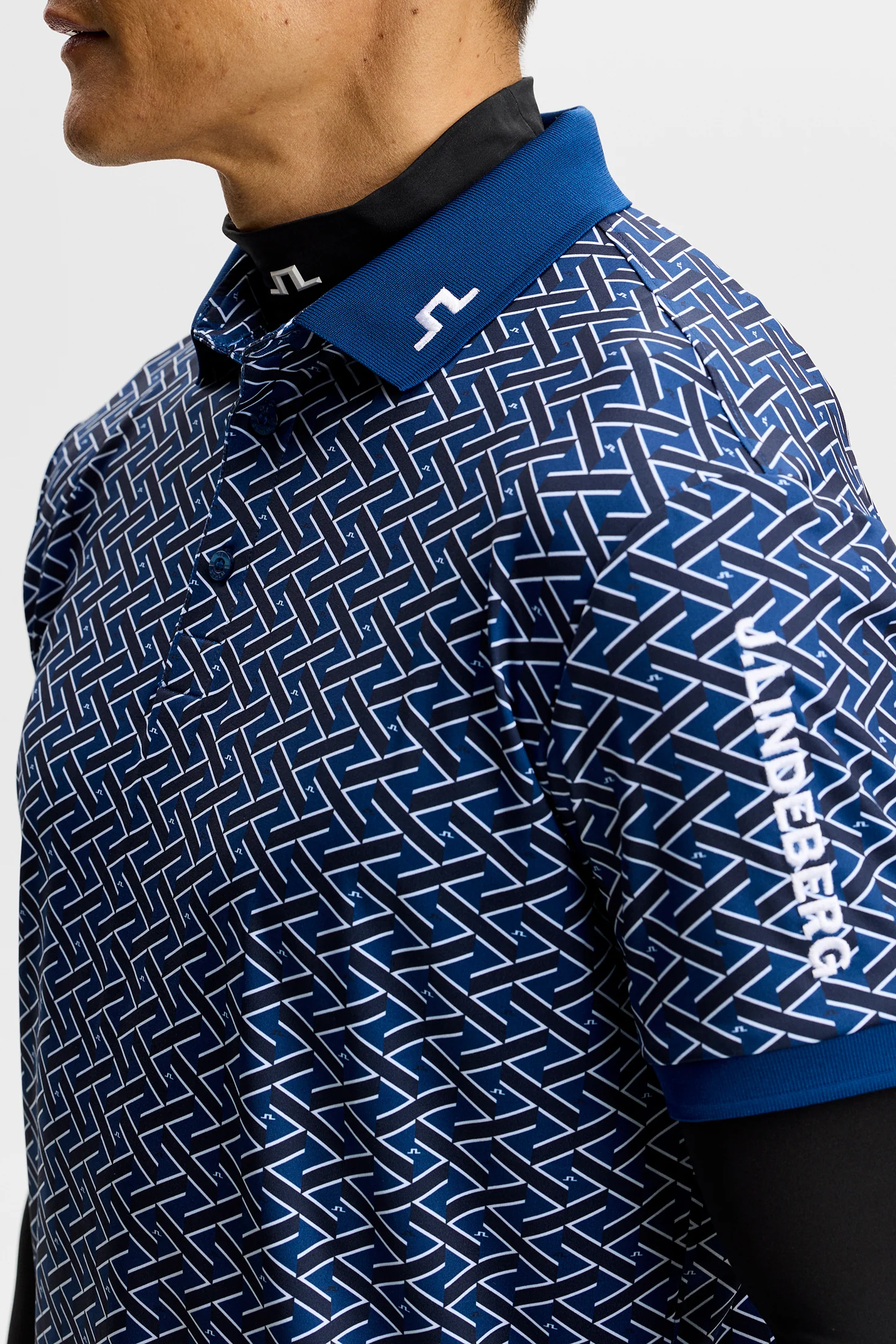 Tour Tech Print Polo / Ladder Estate Navy S - Image 5