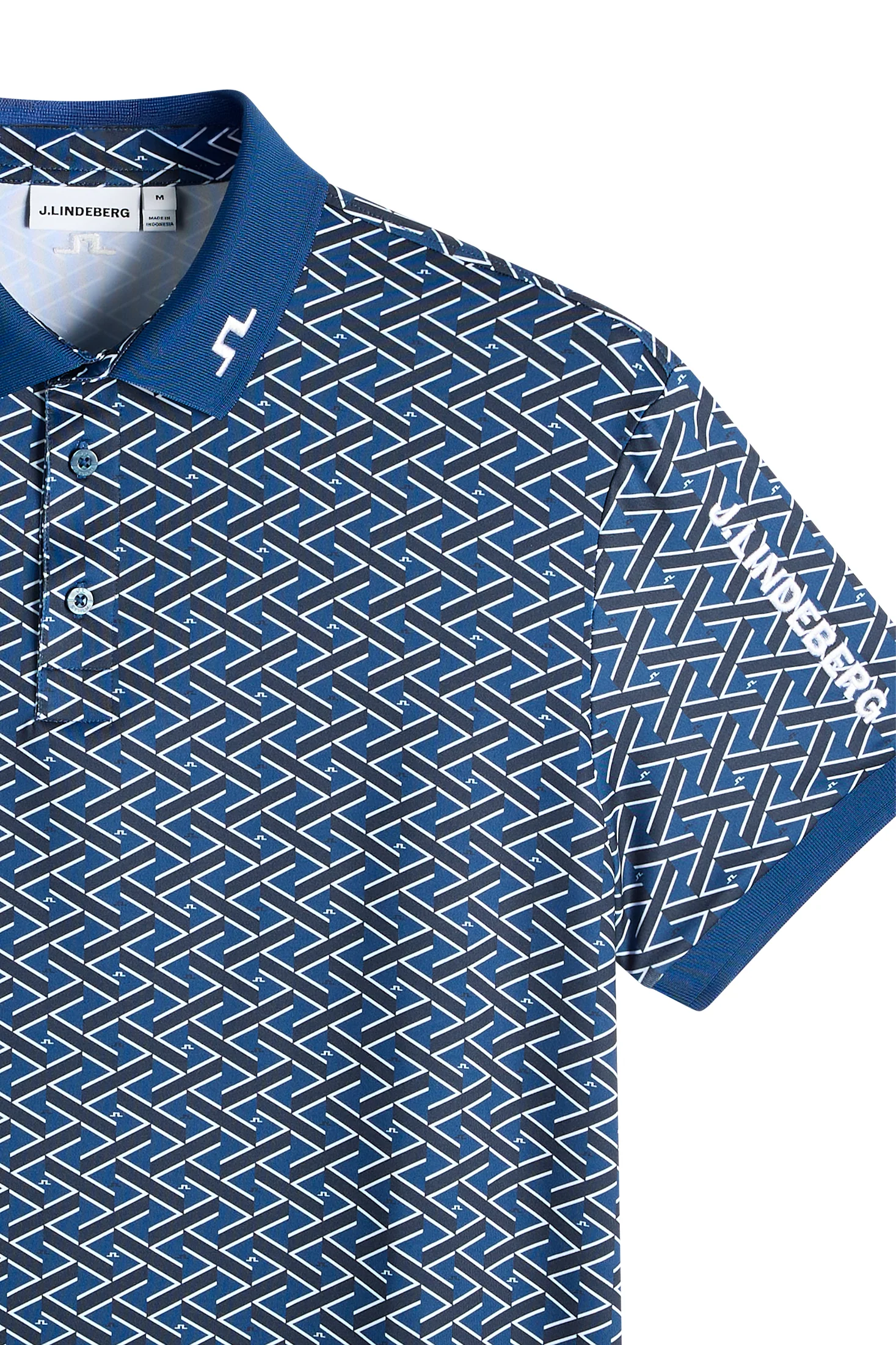 Tour Tech Print Polo / Ladder Estate Navy S - Image 6