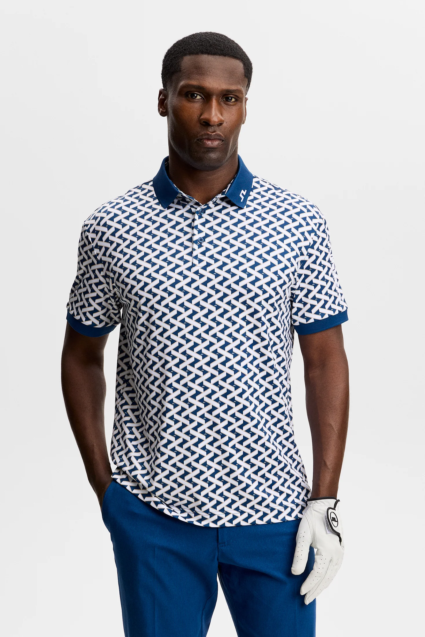 Tour Tech Print Polo / Ladder Estate White S - Image 2