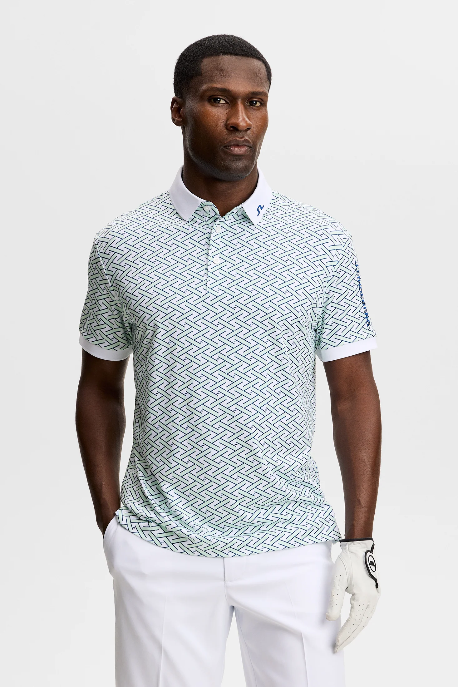 Tour Tech Print Polo / Ladder White Bay S - Image 2