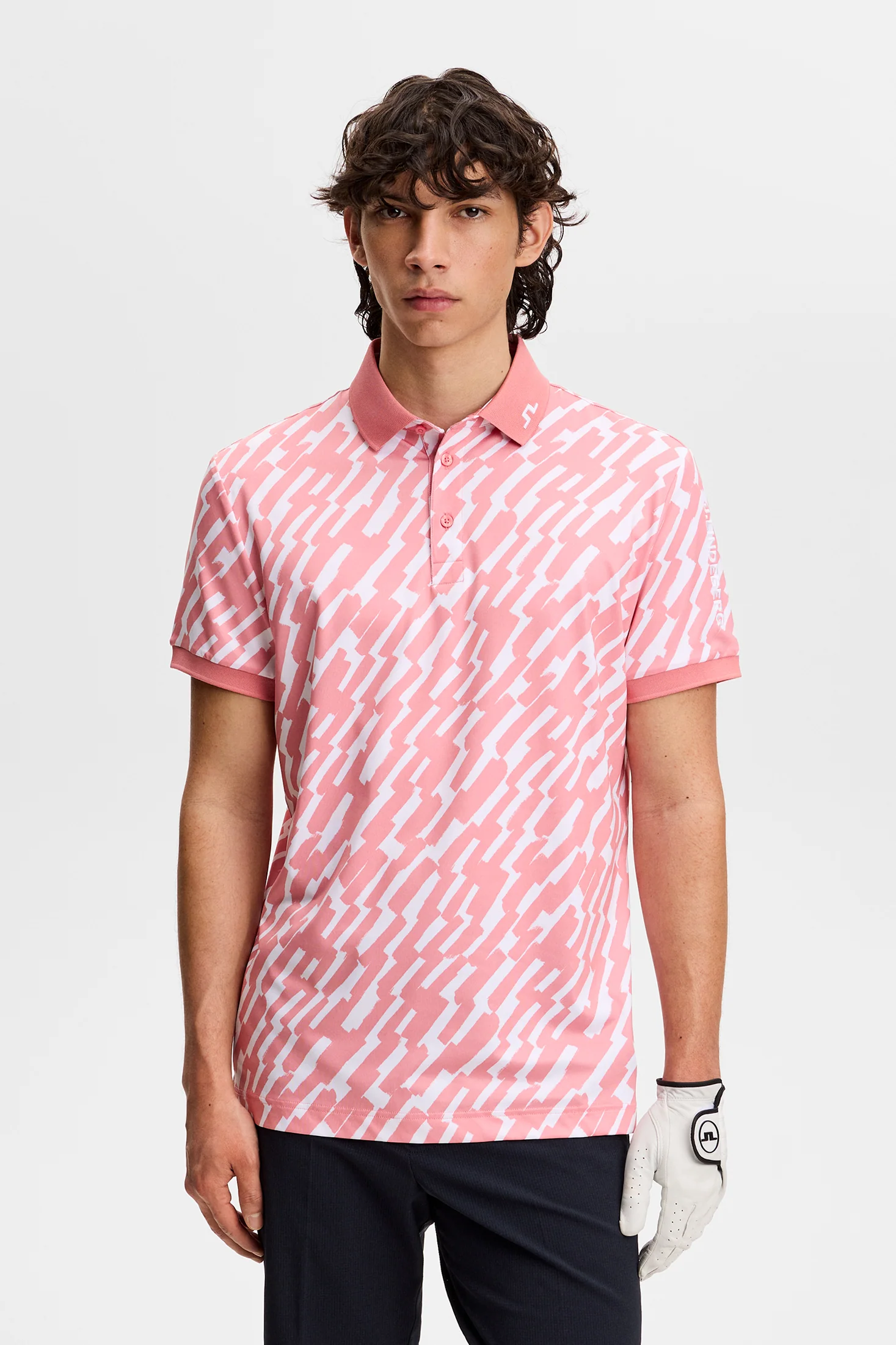 Tour Tech Print Polo / Oak Flamingo M - Image 2