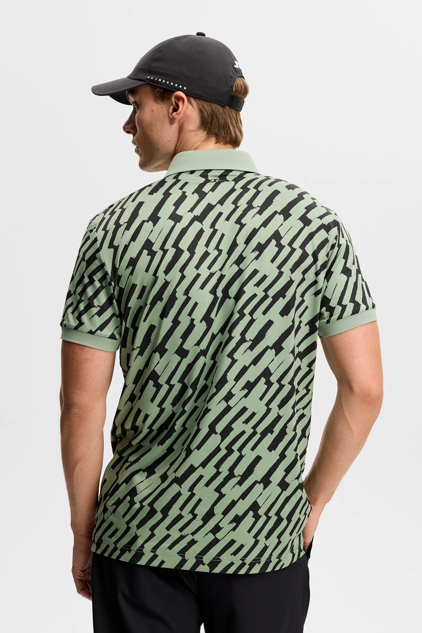 Tour Tech Print Polo / Oak Green M - Image 3