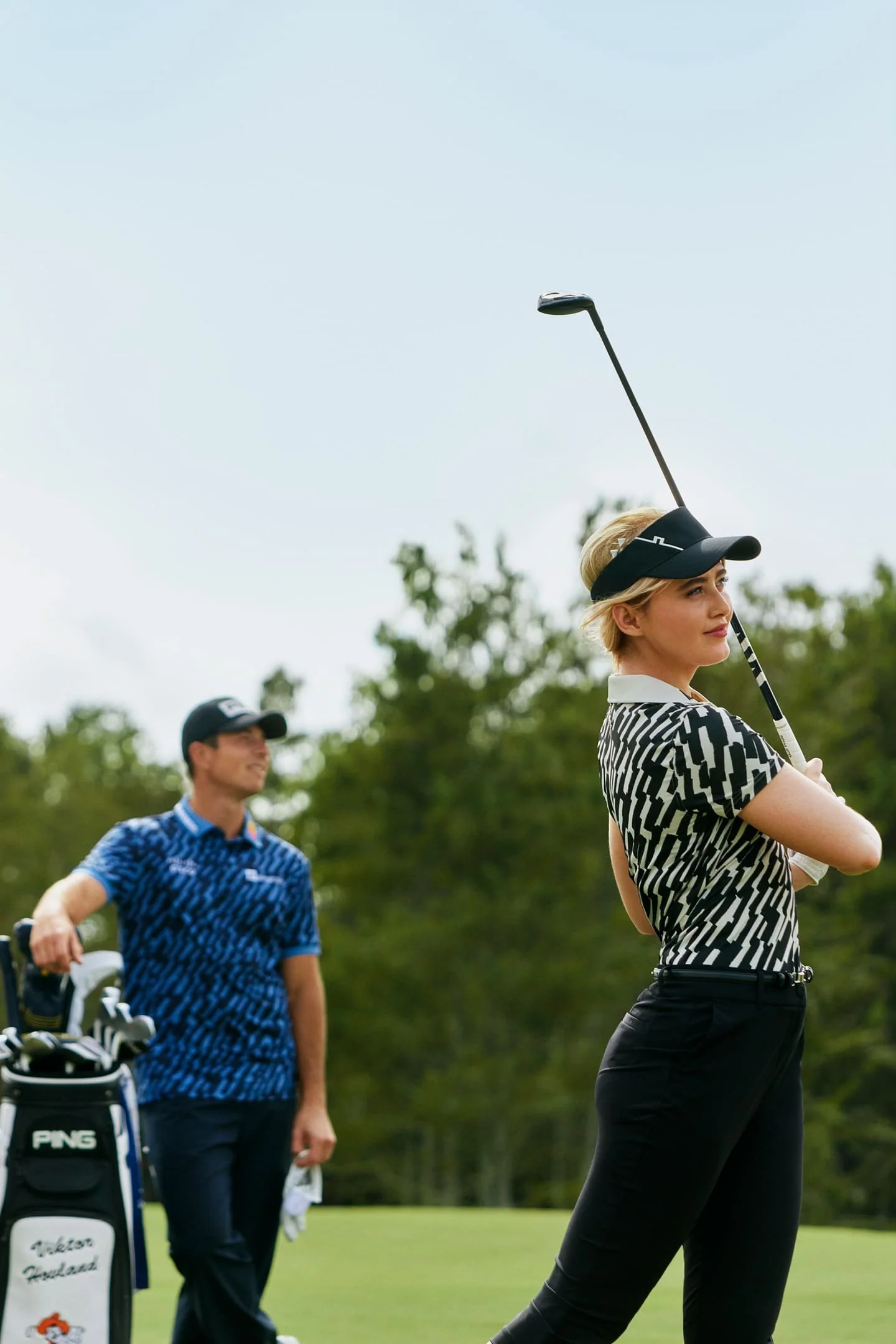 Tour Tech Print Polo / Oak Moonbeam M - Image 6