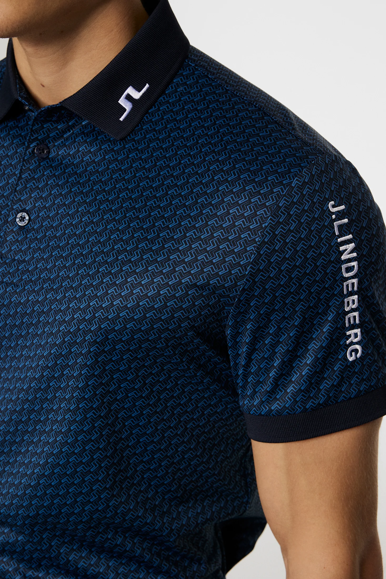 Tour Tech Print Polo / Shadow Bridge Navy S - Image 6