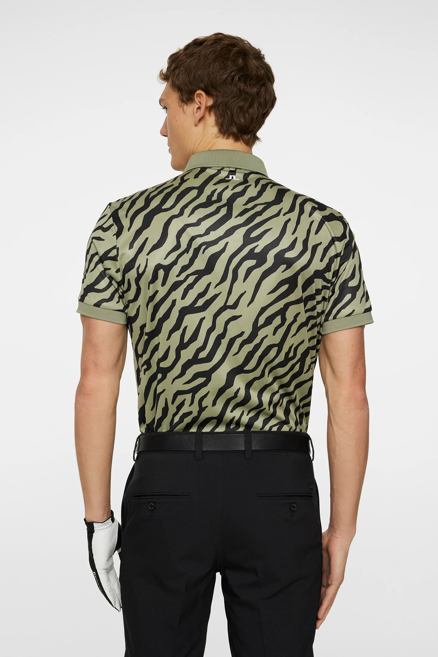 Tour Tech Print Polo / Tour Tiger Olive M - Image 3