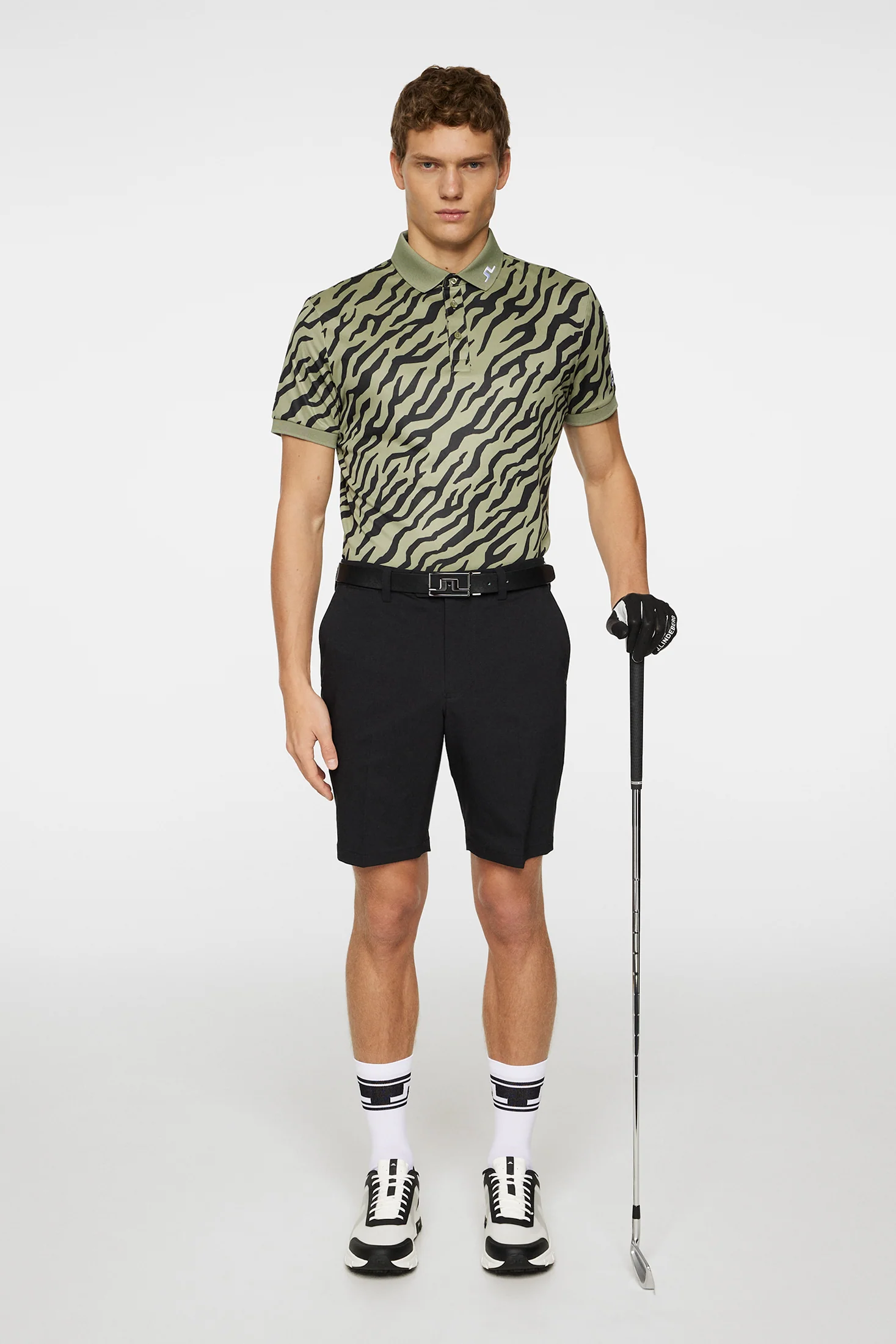 Tour Tech Print Polo / Tour Tiger Olive M - Image 4