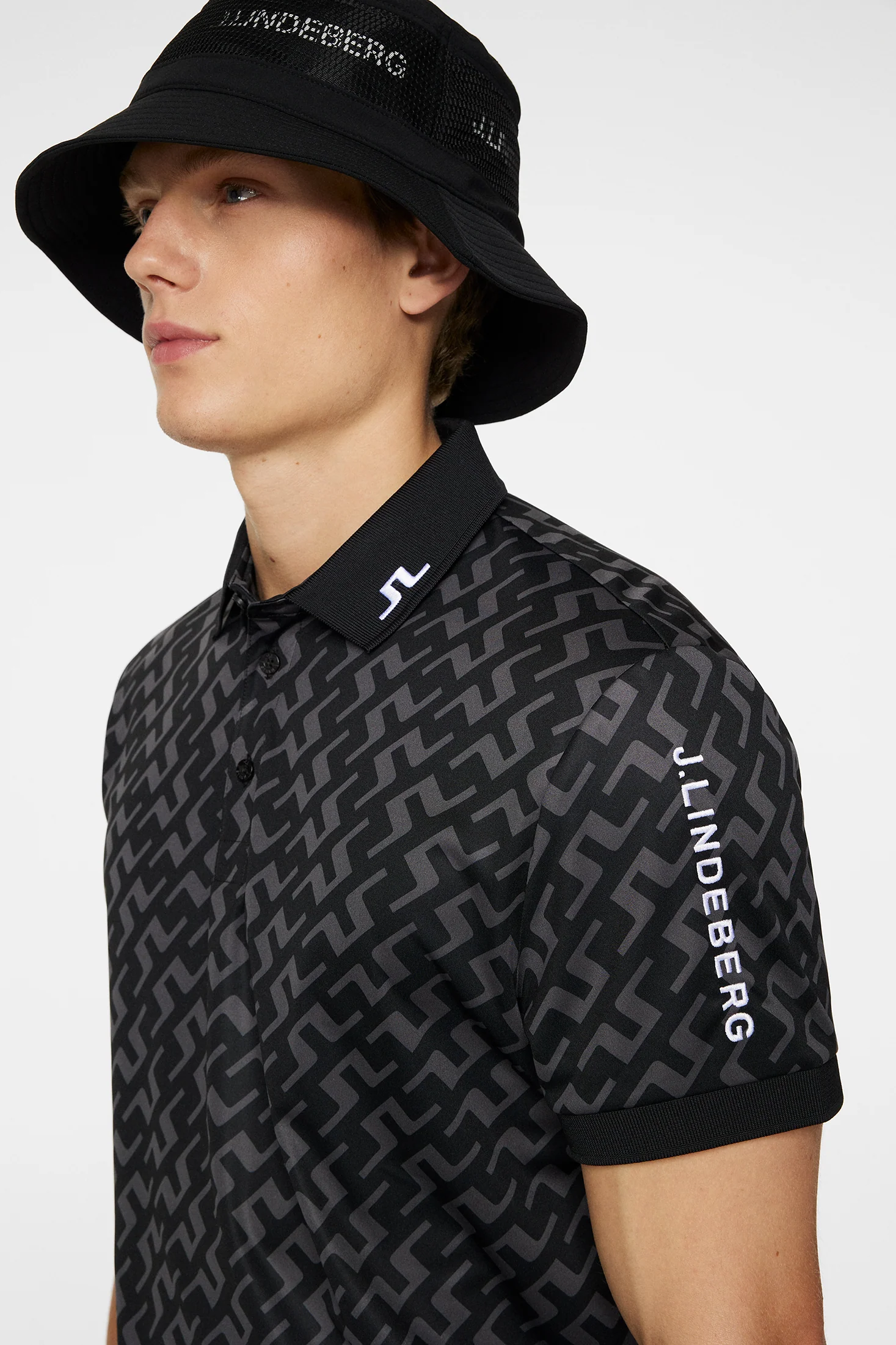 Tour Tech Reg Fit Print Polo / Bias Bridge Black - Image 5