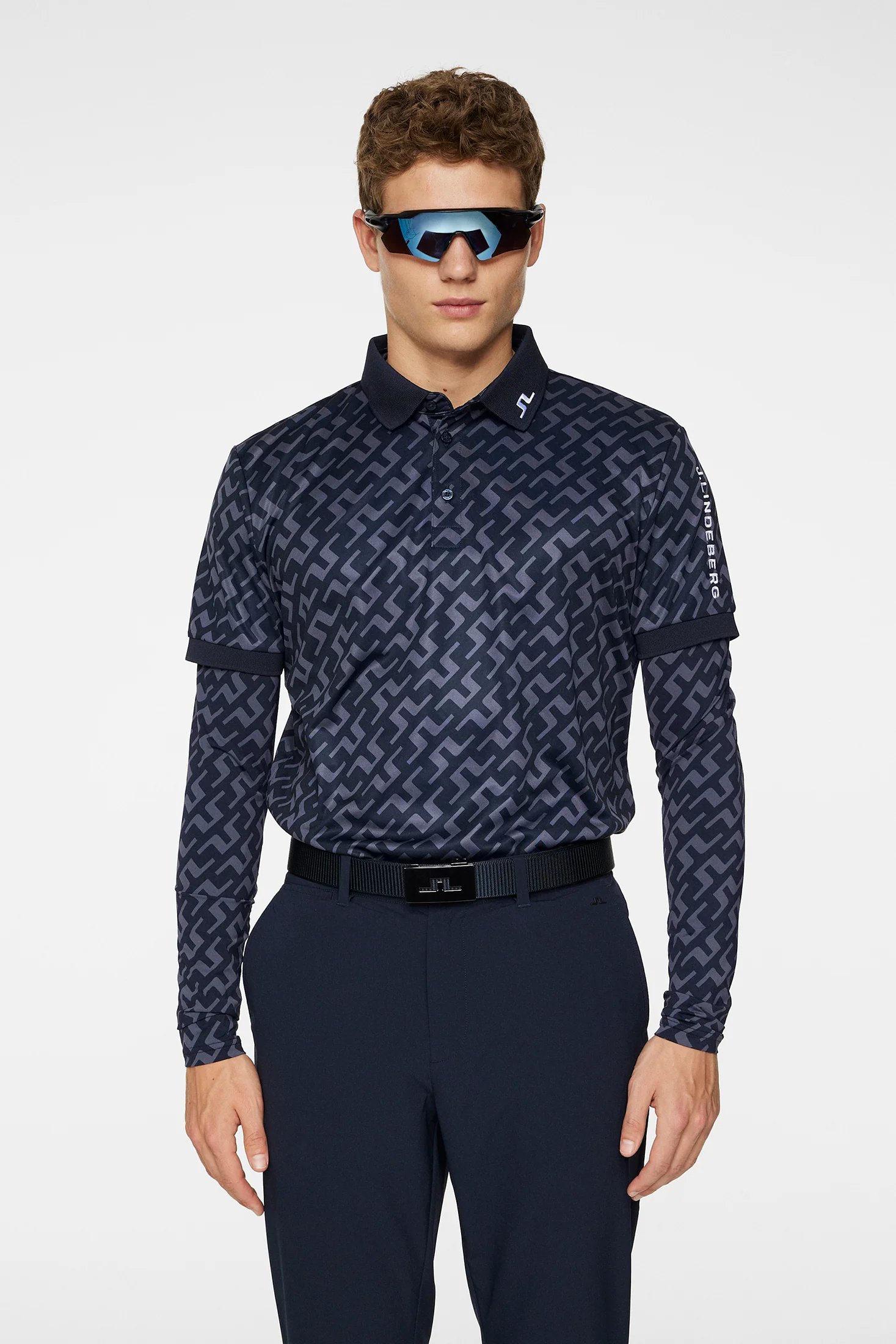 Tour Tech Reg Fit Print Polo / Bias Bridge Navy - Image 2