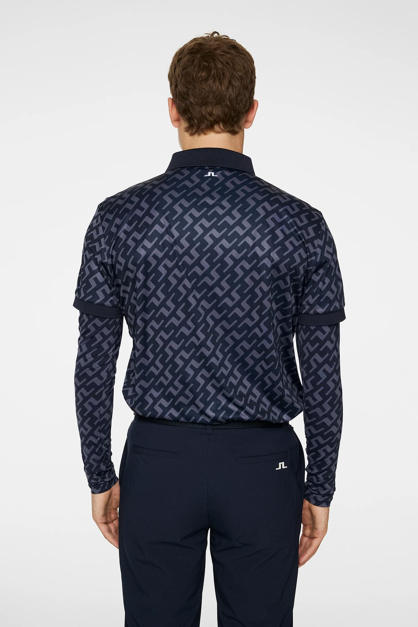 Tour Tech Reg Fit Print Polo / Bias Bridge Navy - Image 3