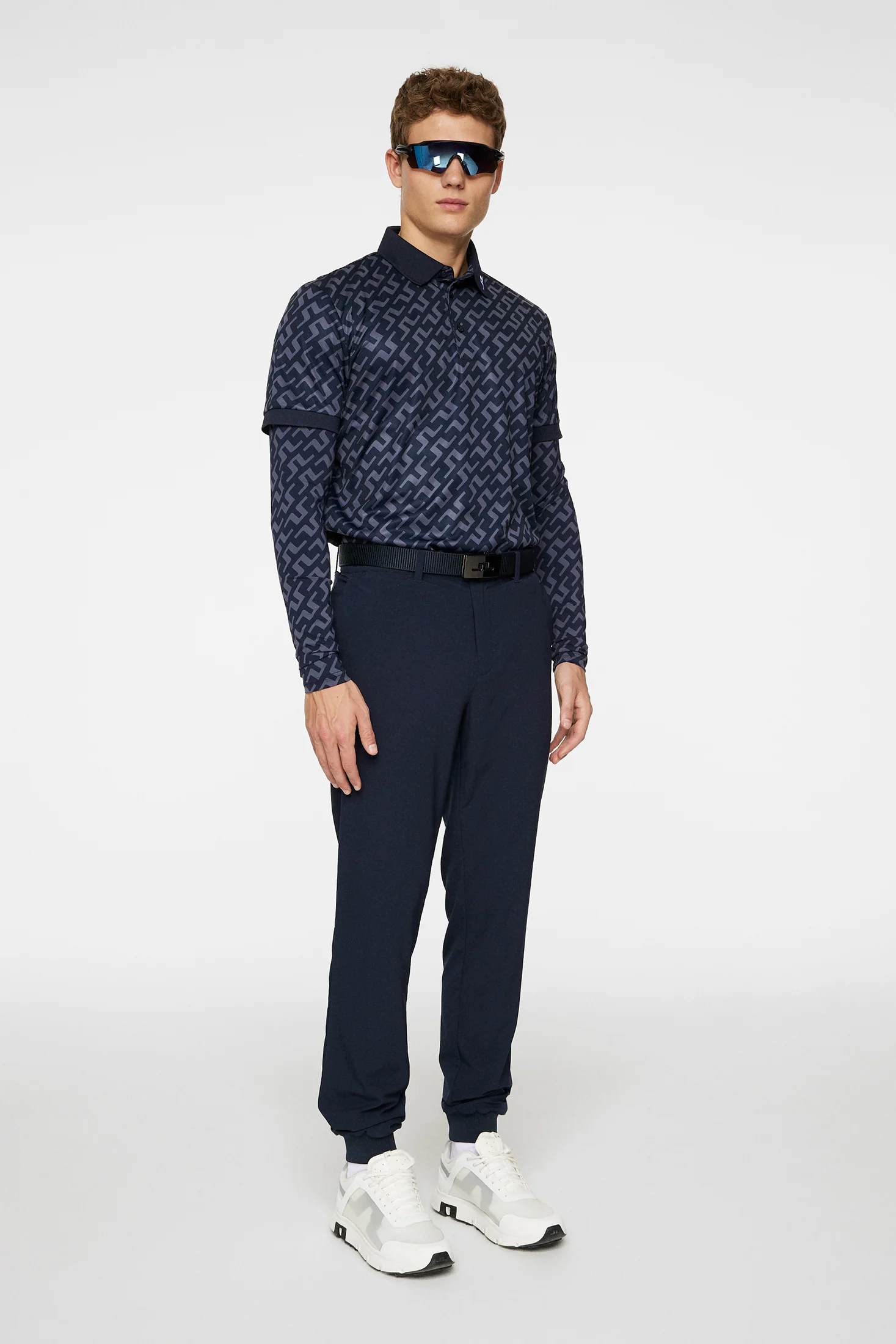 Tour Tech Reg Fit Print Polo / Bias Bridge Navy - Image 4