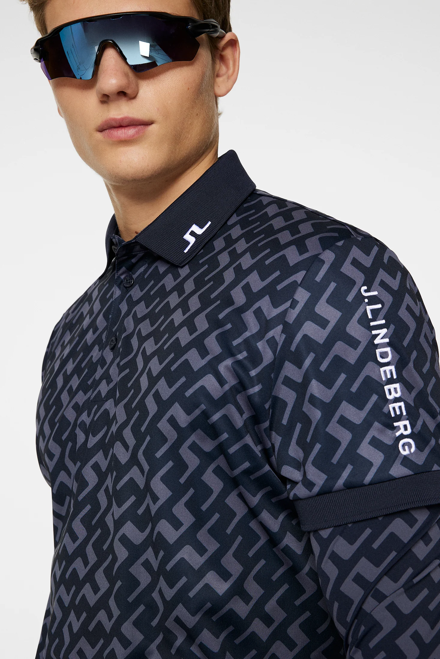 Tour Tech Reg Fit Print Polo / Bias Bridge Navy - Image 5