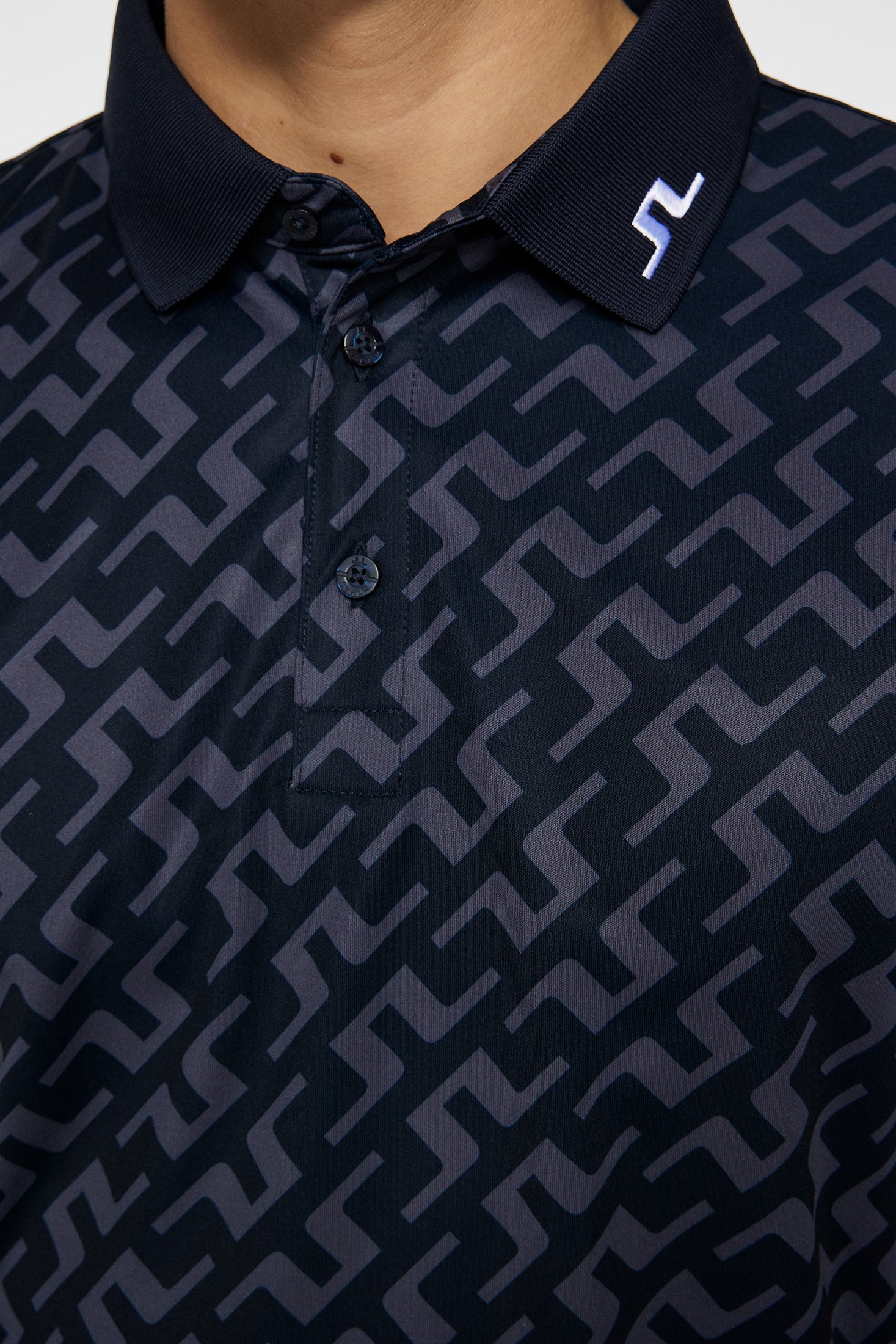 Tour Tech Reg Fit Print Polo / Bias Bridge Navy - Image 6