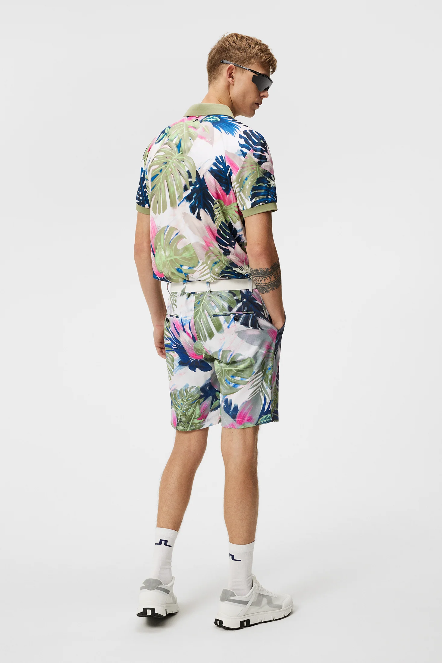 Tour Tech Reg Fit Print Polo / Calypso Oil Green - Image 3