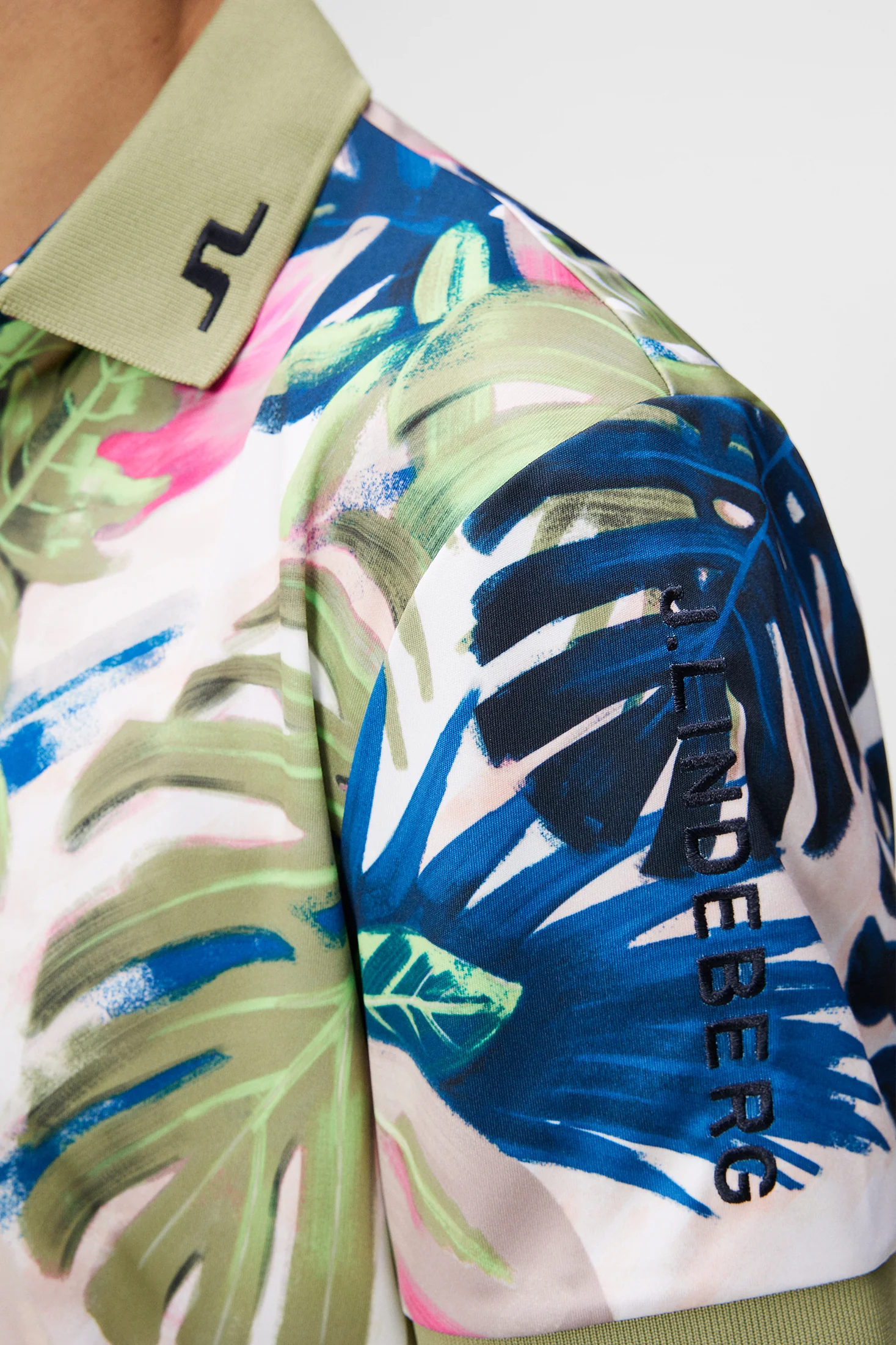 Tour Tech Reg Fit Print Polo / Calypso Oil Green - Image 6