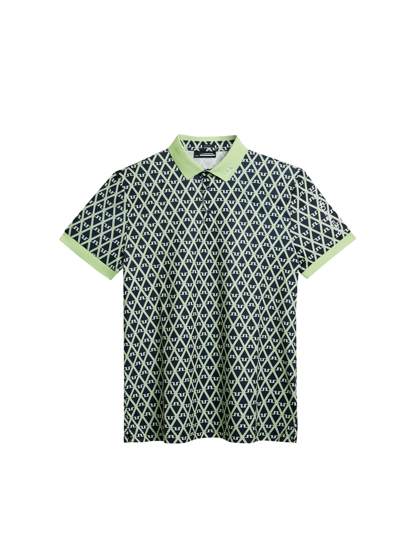 Tour Tech Reg Fit Print Polo / Geo JL Navy