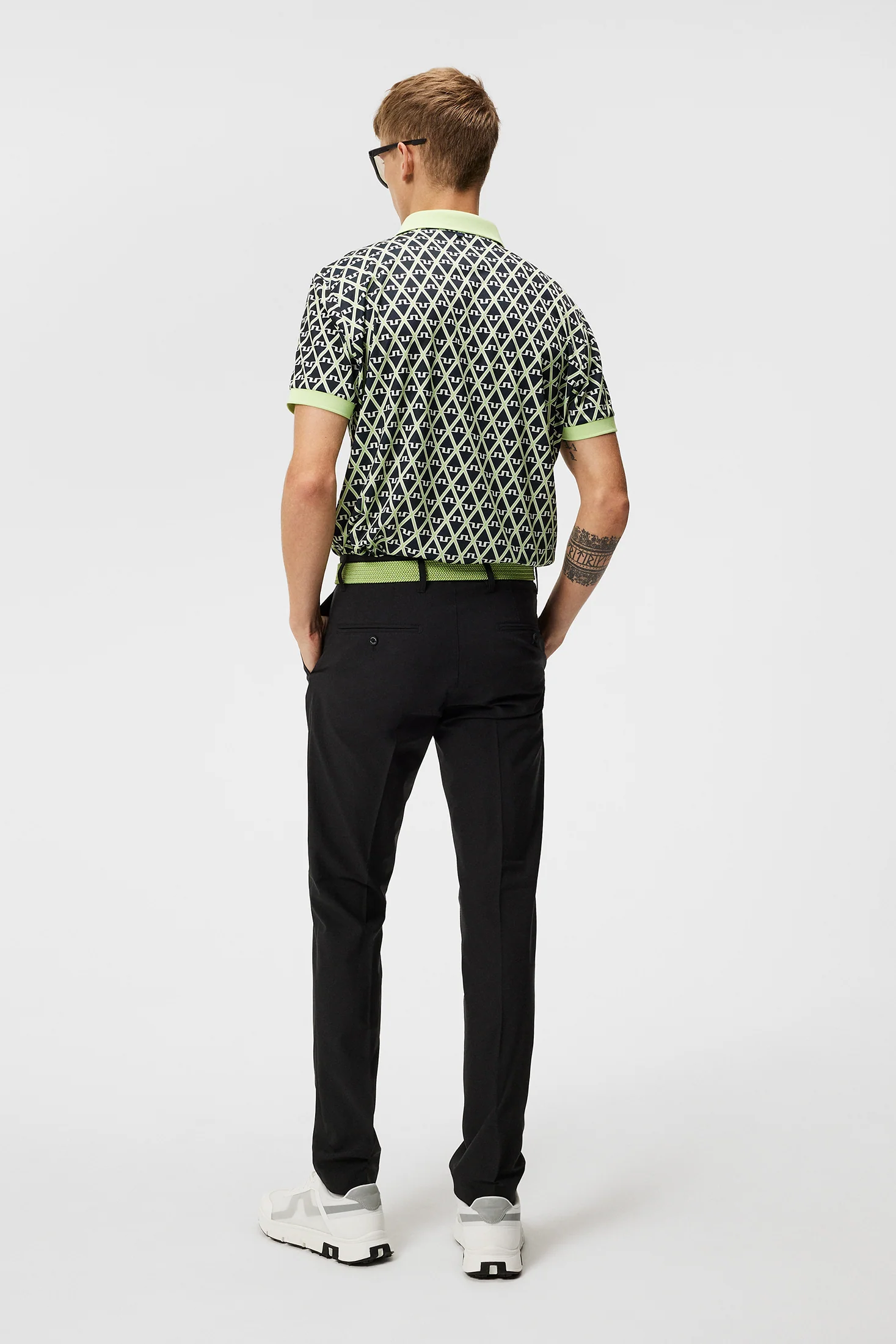 Tour Tech Reg Fit Print Polo / Geo JL Navy - Image 3
