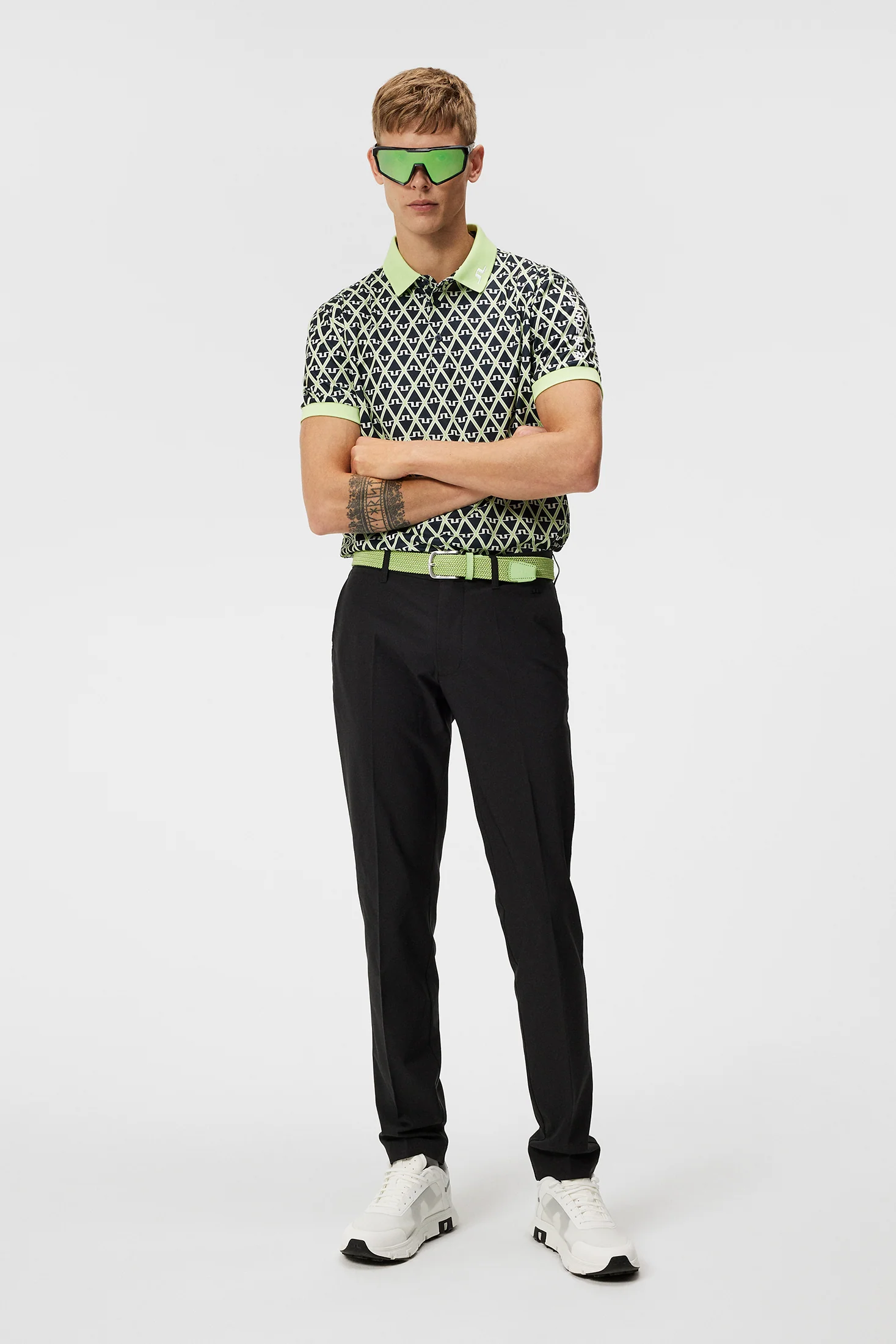Tour Tech Reg Fit Print Polo / Geo JL Navy - Image 4